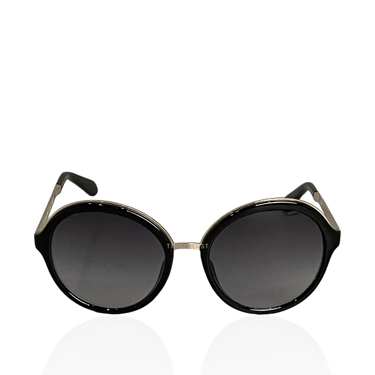Kate Spade Annabeth Round Black Gold Sunglasses
