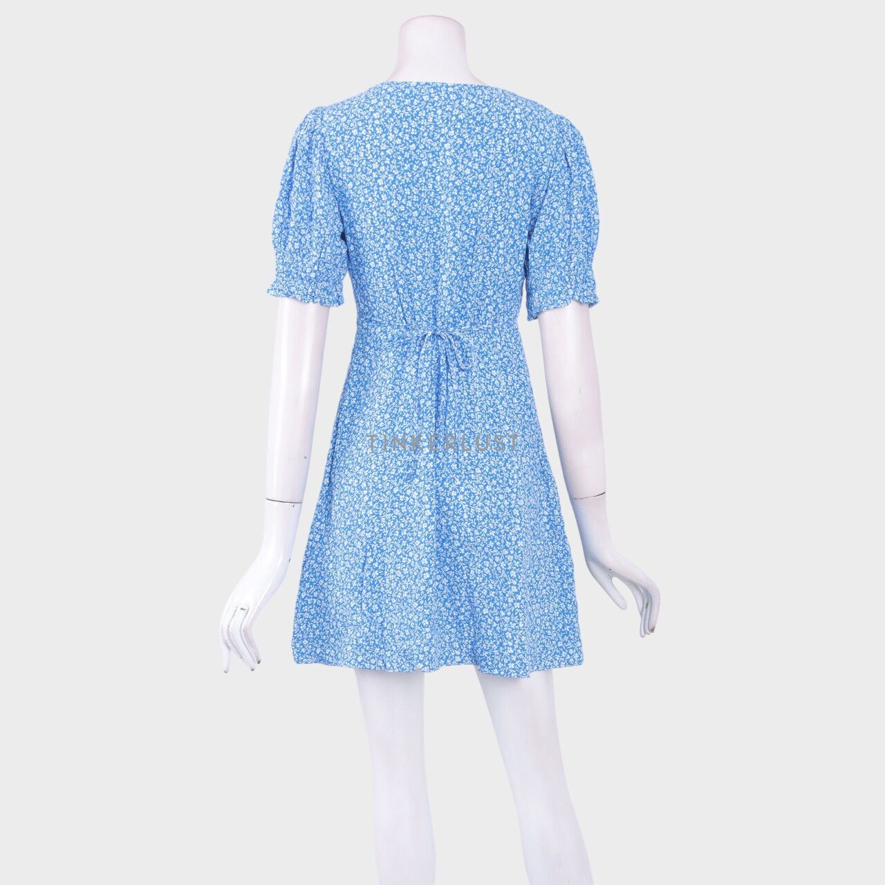 Forever New Blue & White Floral Mini Dress