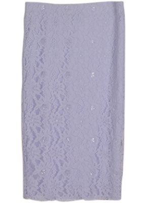 Puple Lace Midi Skirt
