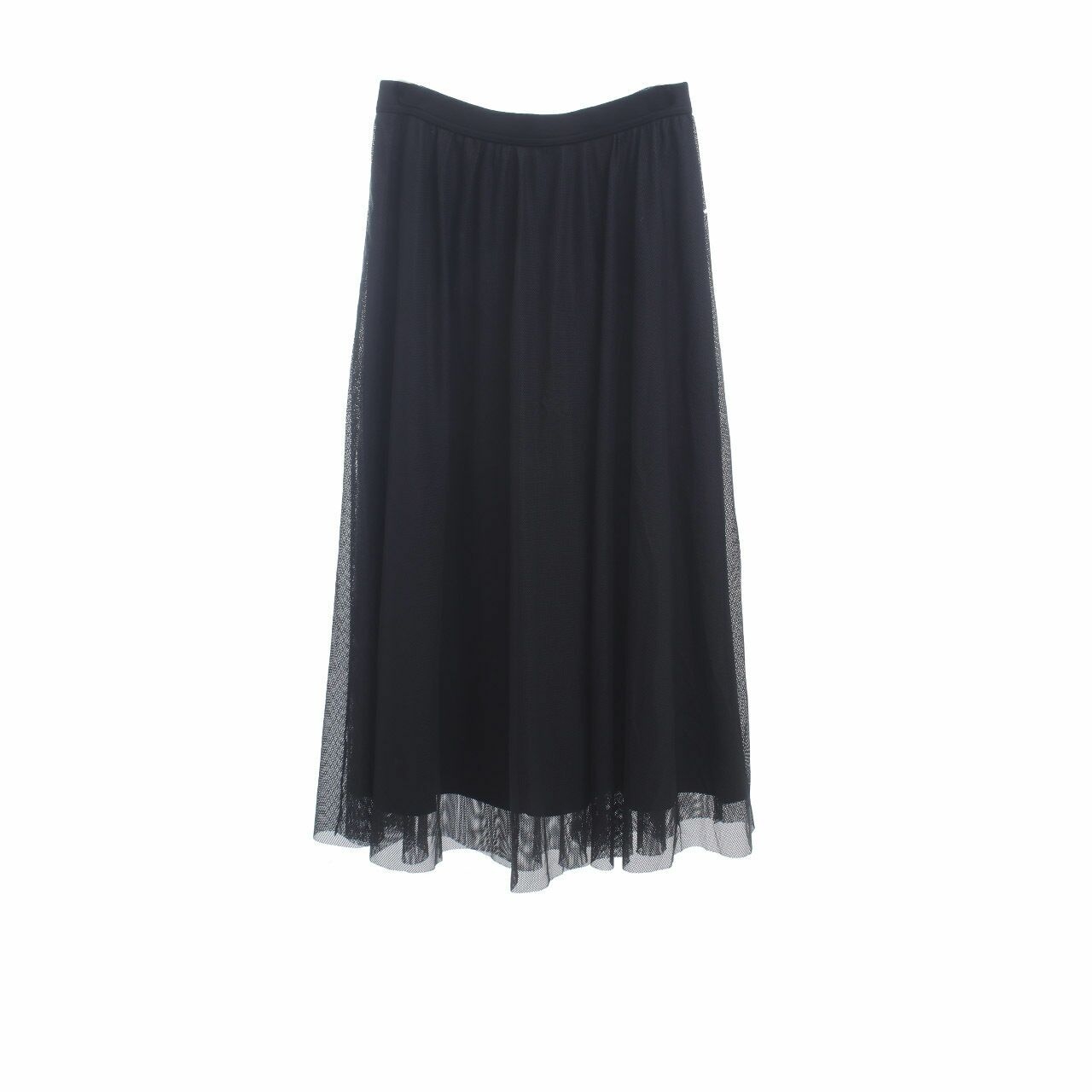 SABA Black Tulle Midi Skirt