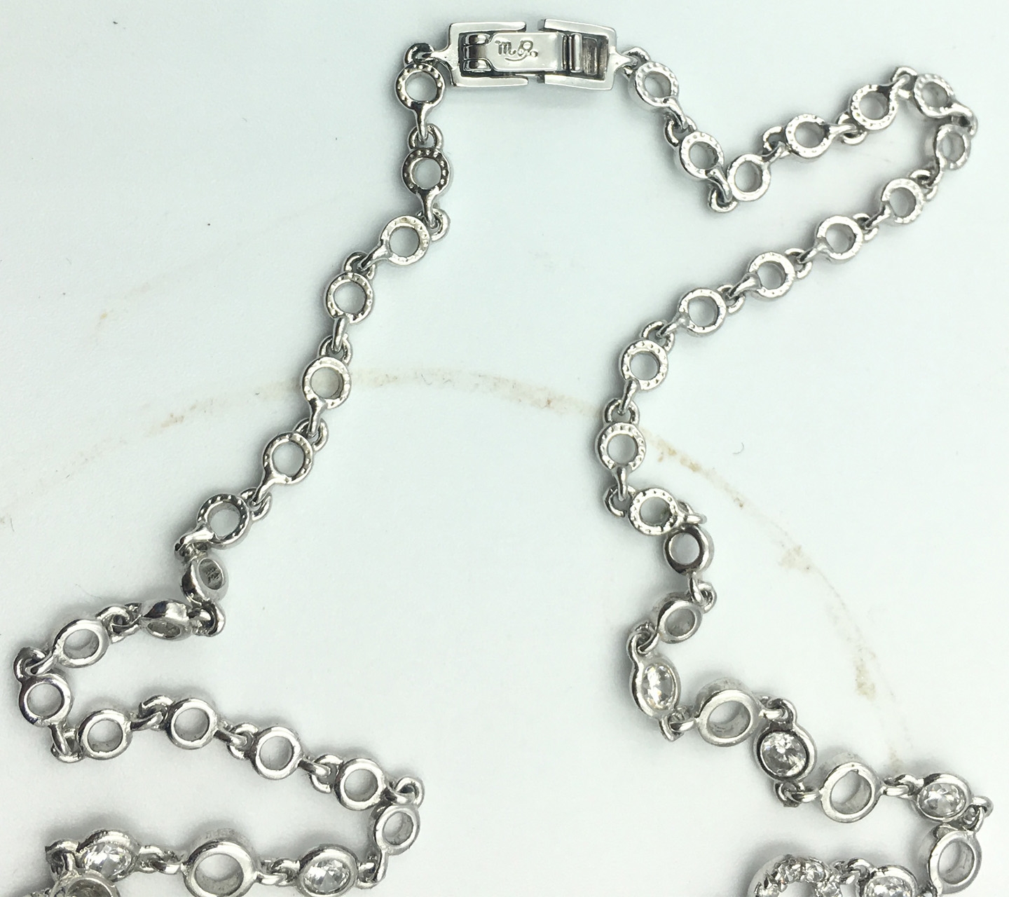 Giovanni Silver Diamond Necklace Jewellery
