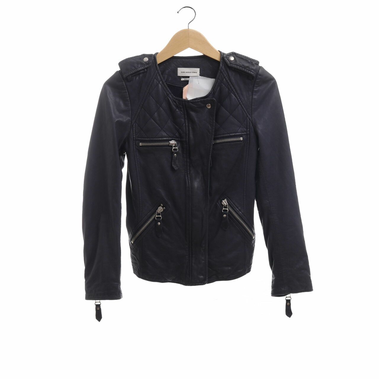 Isabel Marant Etoile Dark Blue Leather Jacket