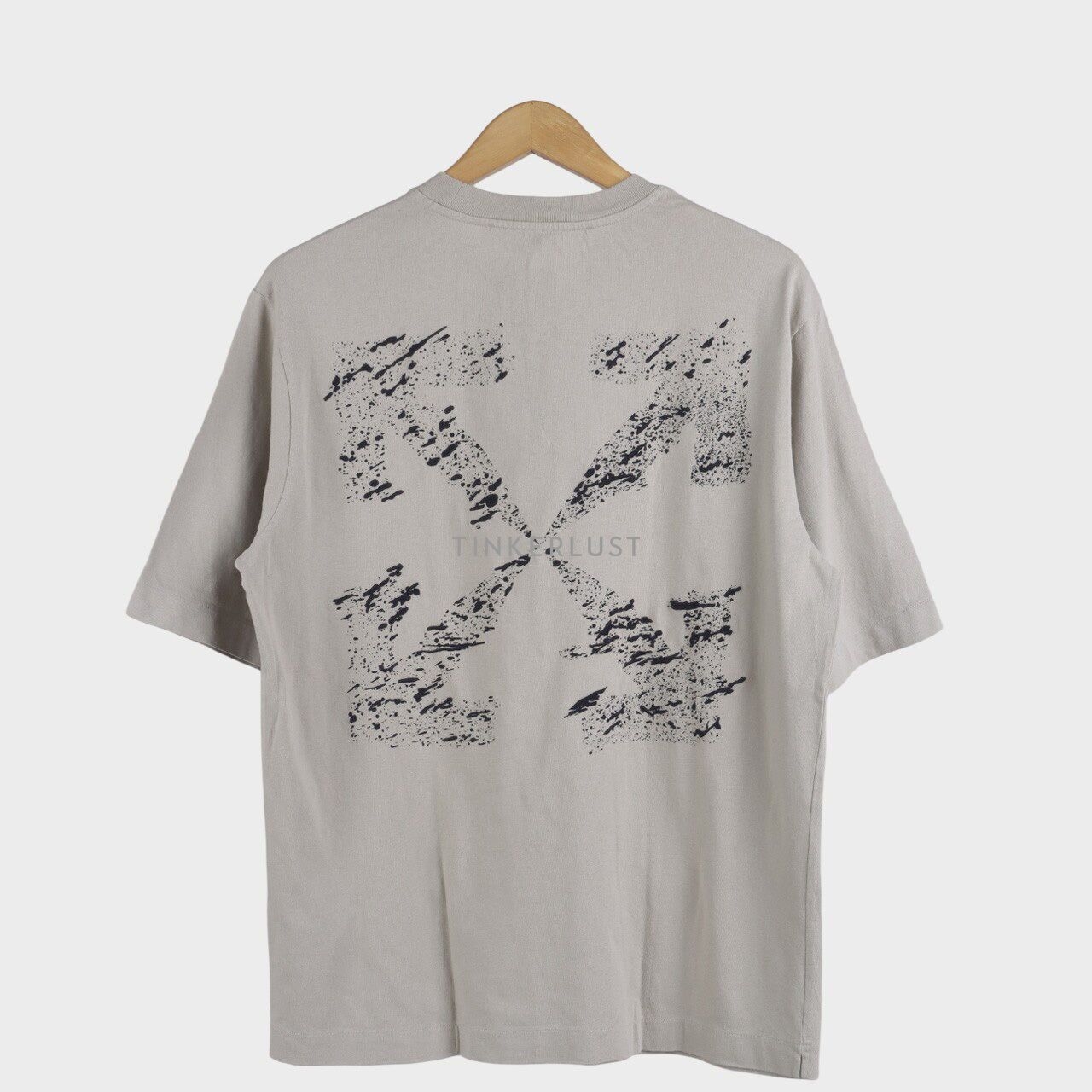 Off-White Logo Embroidered Light Grey T-Shirt