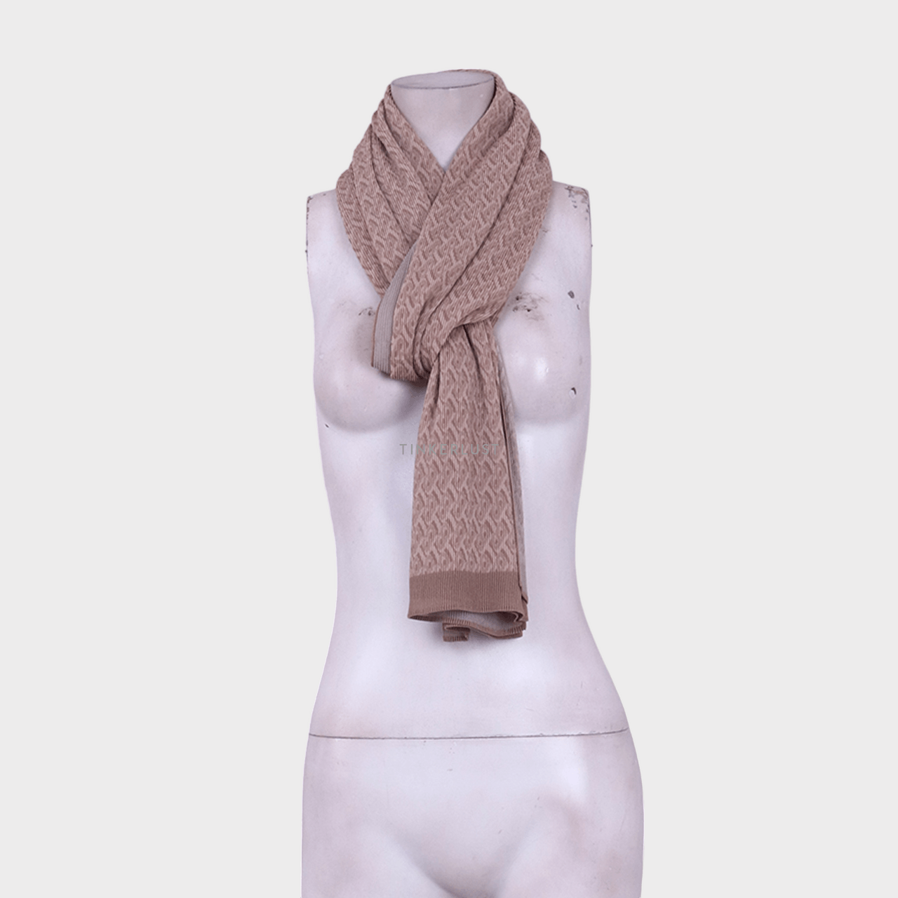 Button Scarves Nude Scarf