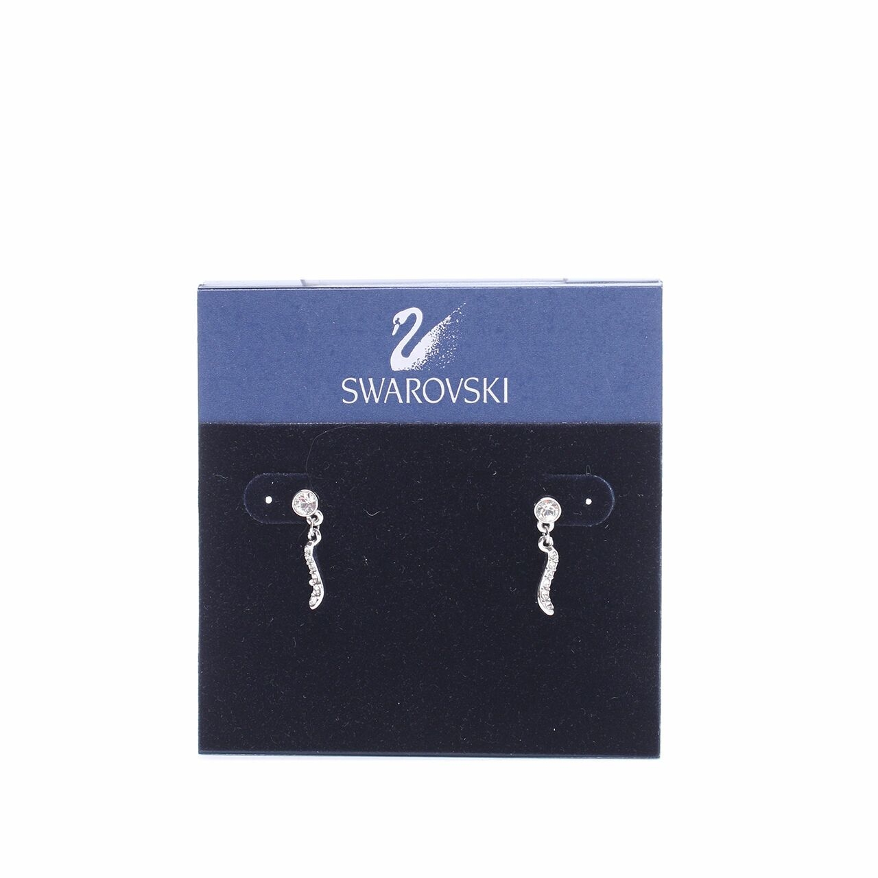 Swarovski Sivler Crystal Sparkle Pierced Earrings