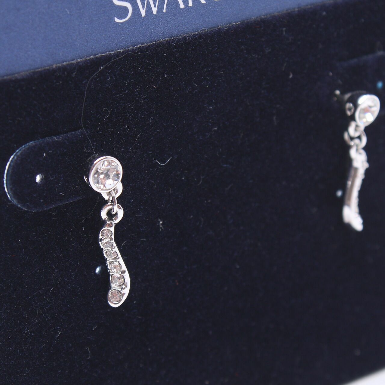 Swarovski Sivler Crystal Sparkle Pierced Earrings
