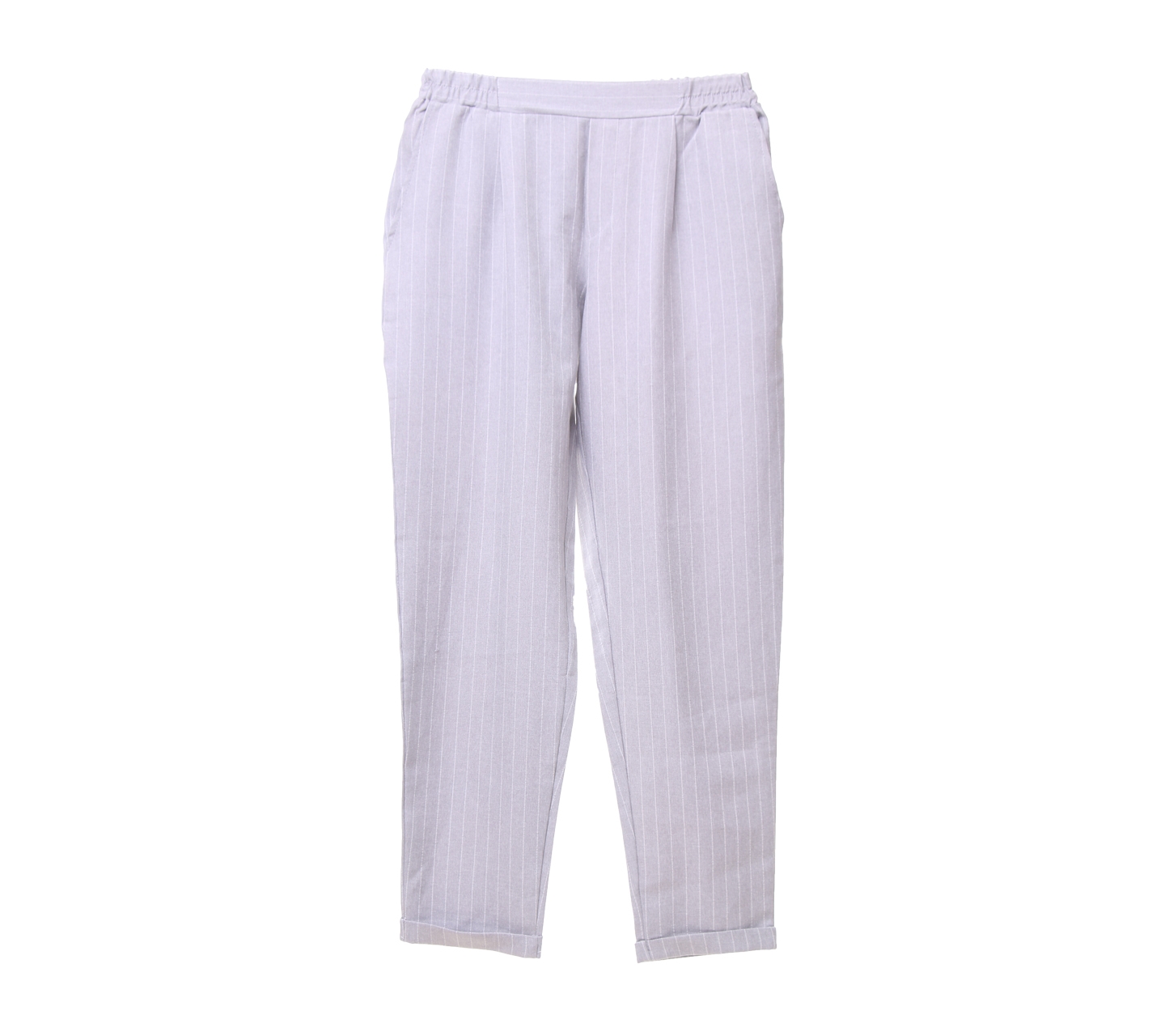 This Is April Grey Striped Long Pants