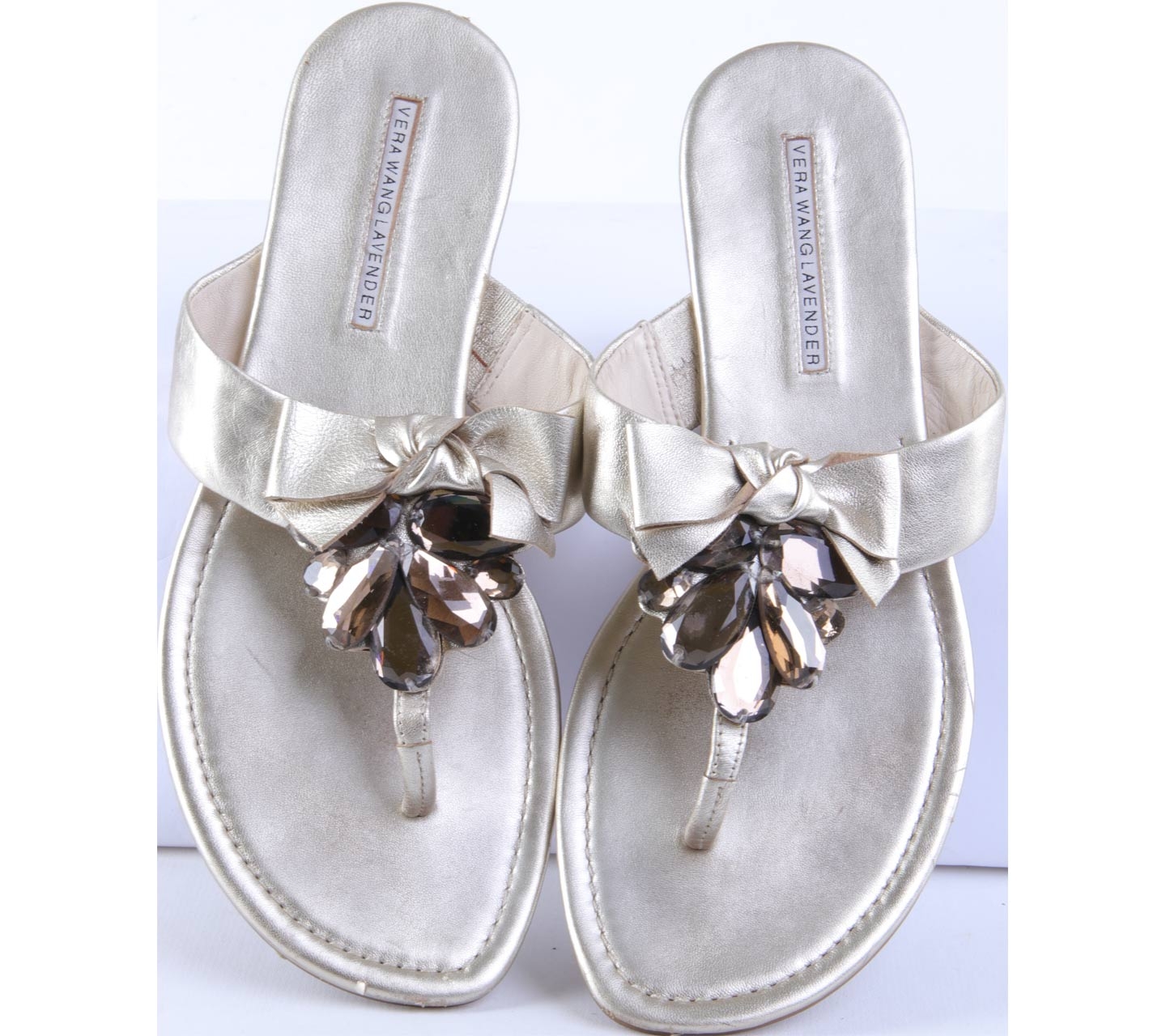 Vera Wang Silver Beads Sandals