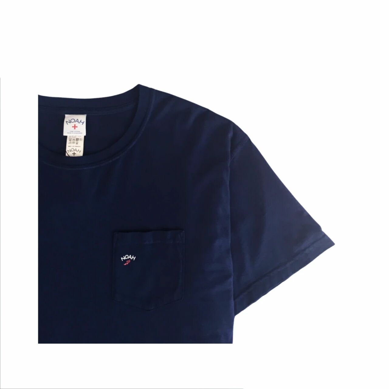 Noah Navy Mini Logo Pocket Tee " Wing Foot" T-Shirt