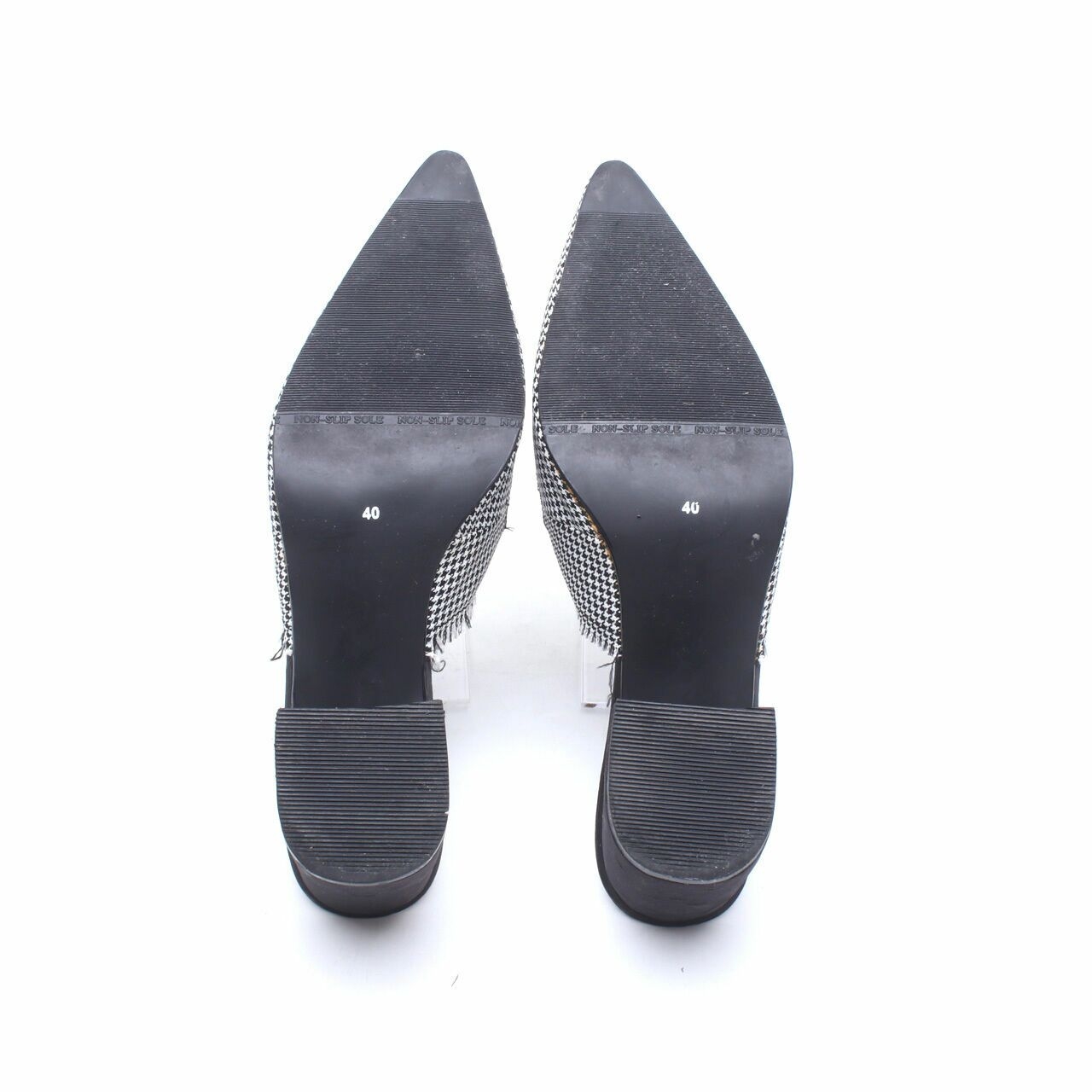 Chapelet Black & White Houndstooth Heels