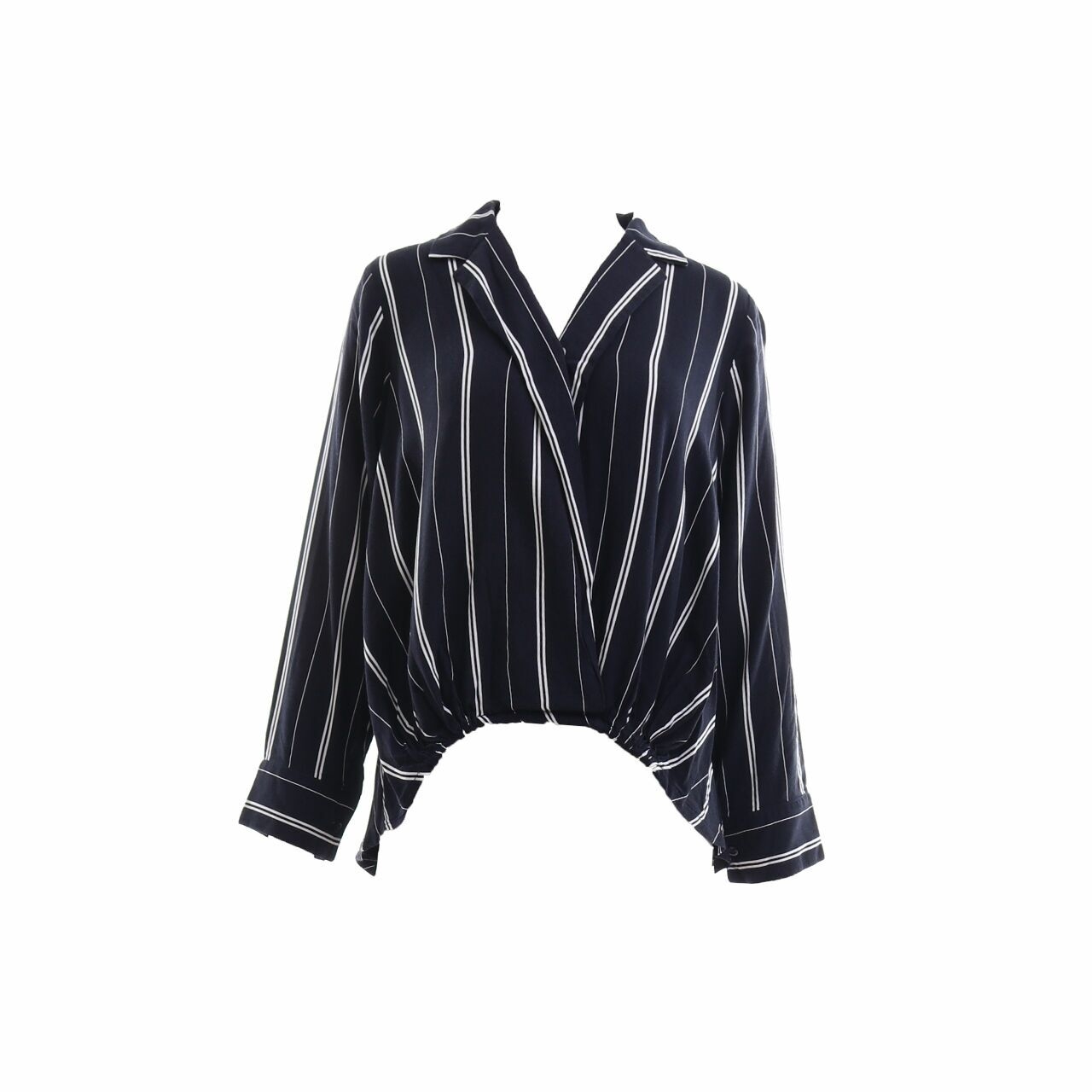 M By Missoni Navy Striped Blouse