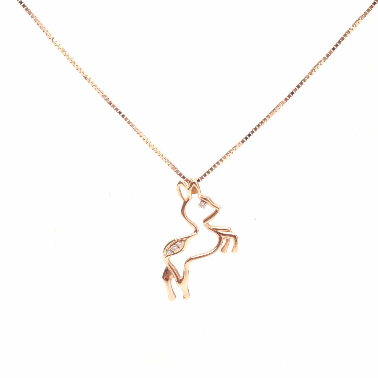  Frank & Co Deer Gold Necklace