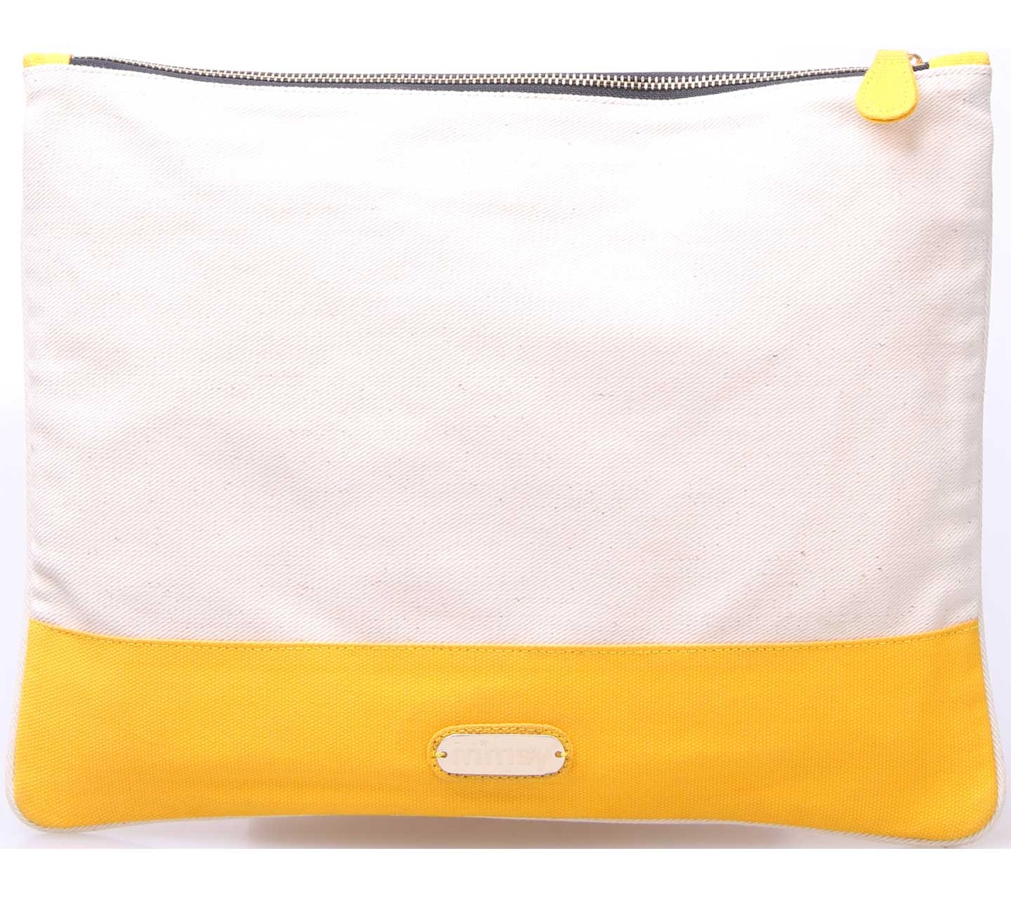 Mimsy Yellow And Cream Clutch