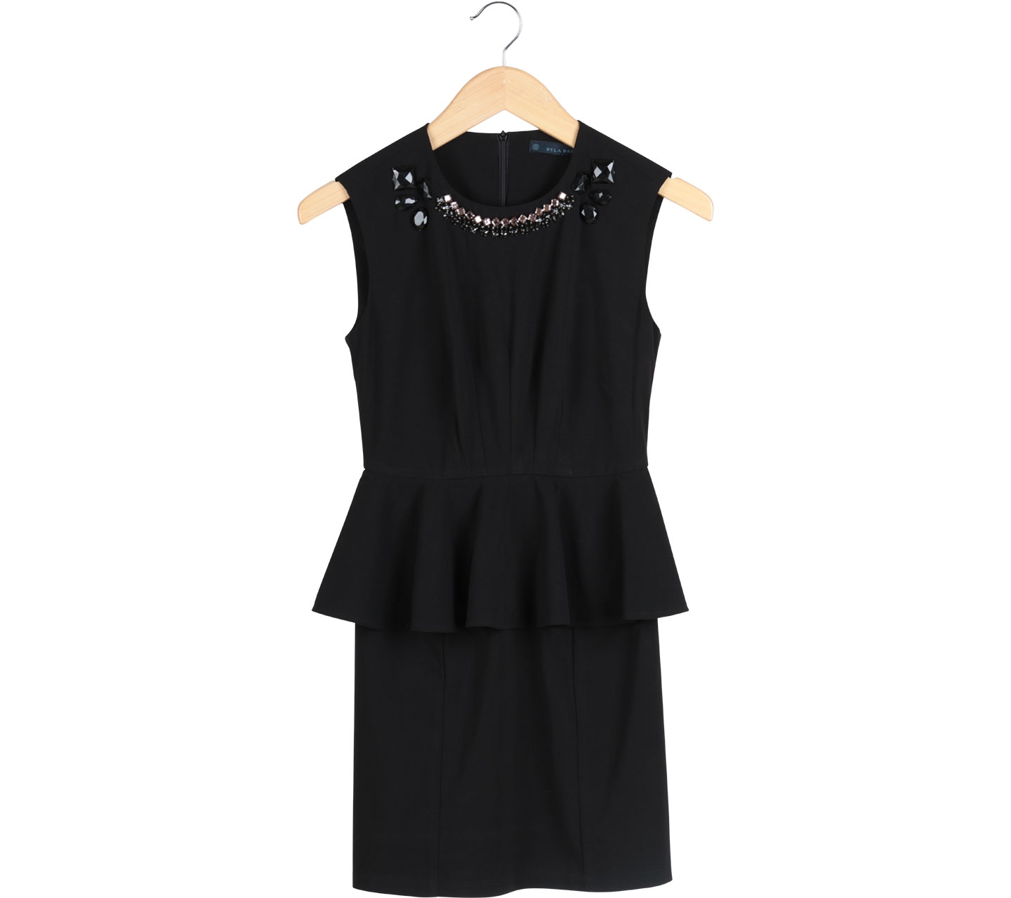 N.Y.L.A Black Peplum Sleeveless Mini Dress