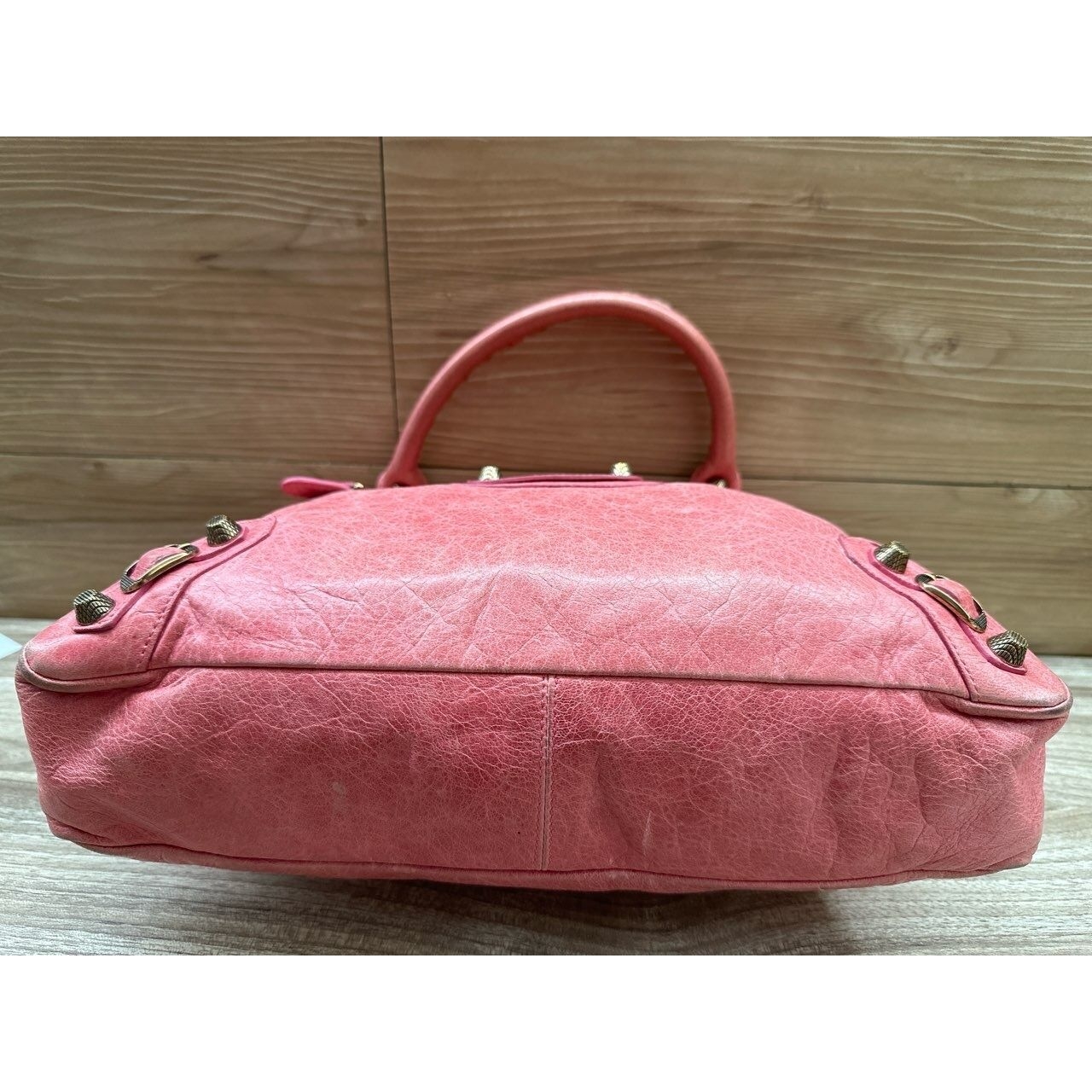 Balenciaga Town Pink Lambskin Handbag
