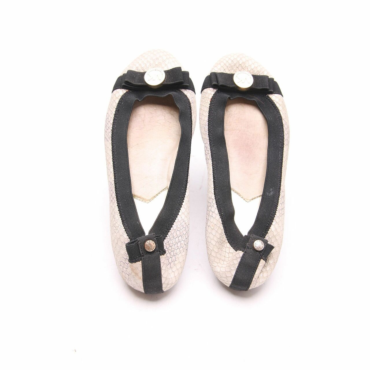 Michael Kors Grey Black Ballet Flats Shoes