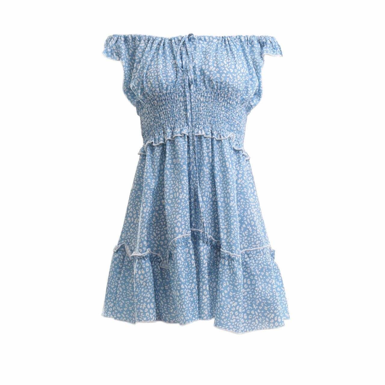 Zaful Blue Patterned Mini Dress