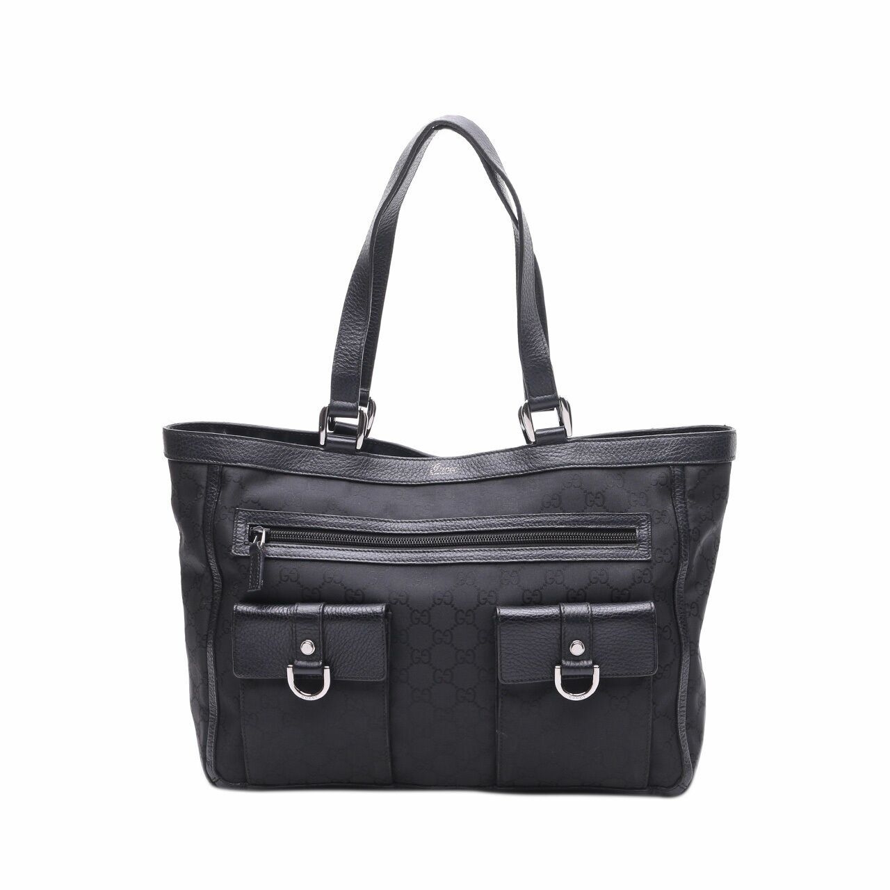 Gucci Abbey Black Denim Tote Bag