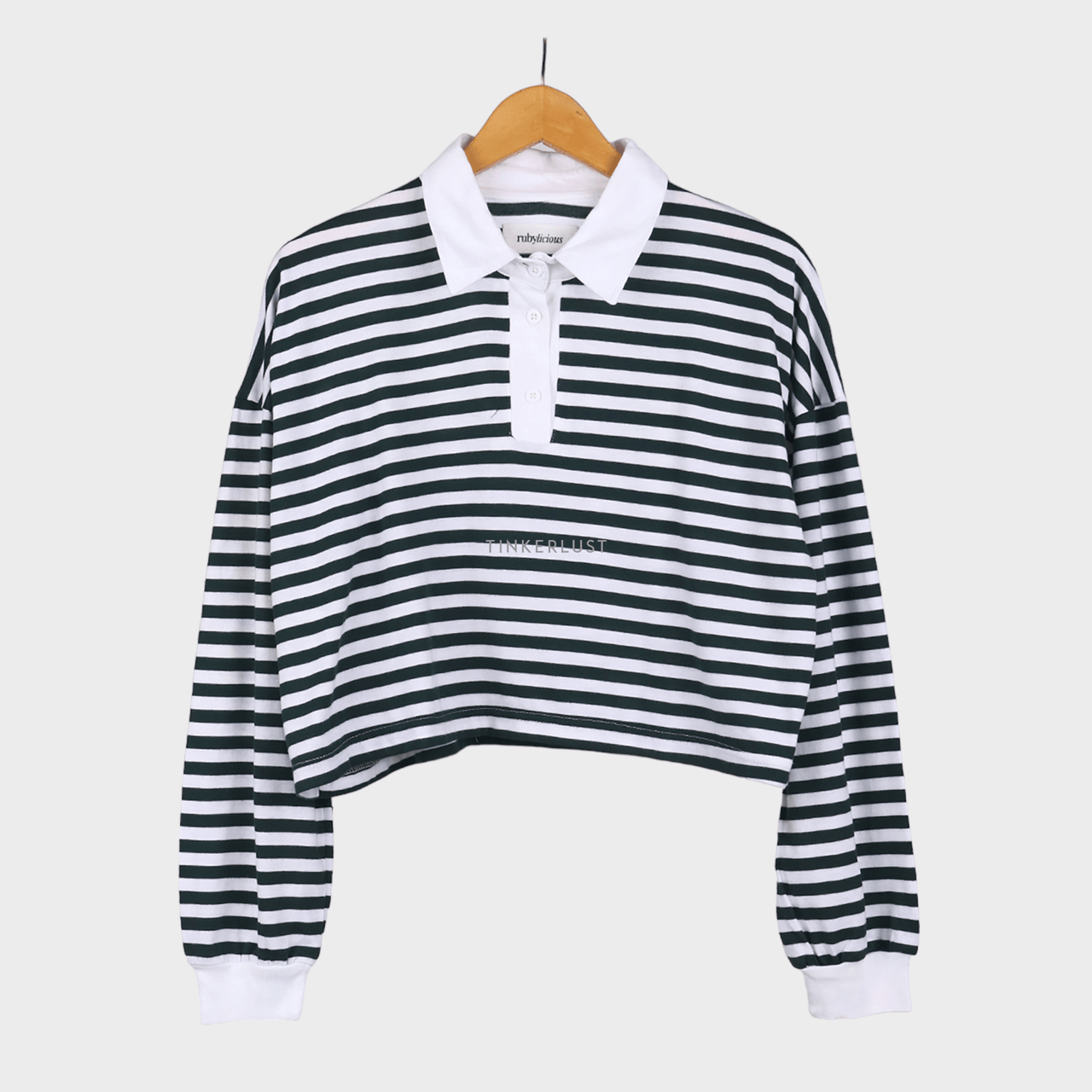 Private Collection Green & White Stripes Blouse