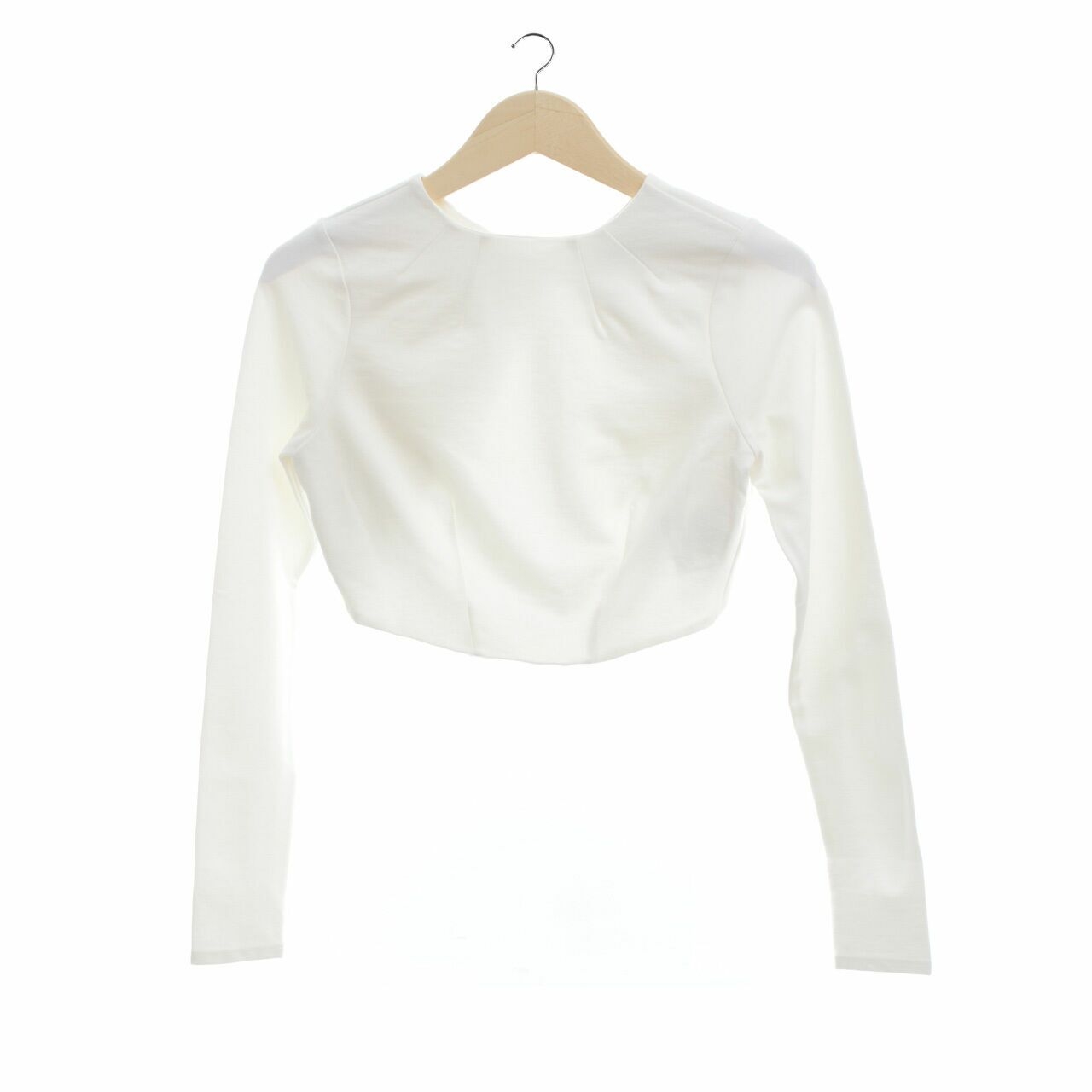 Nasty Gal Off White Open Back Blouse