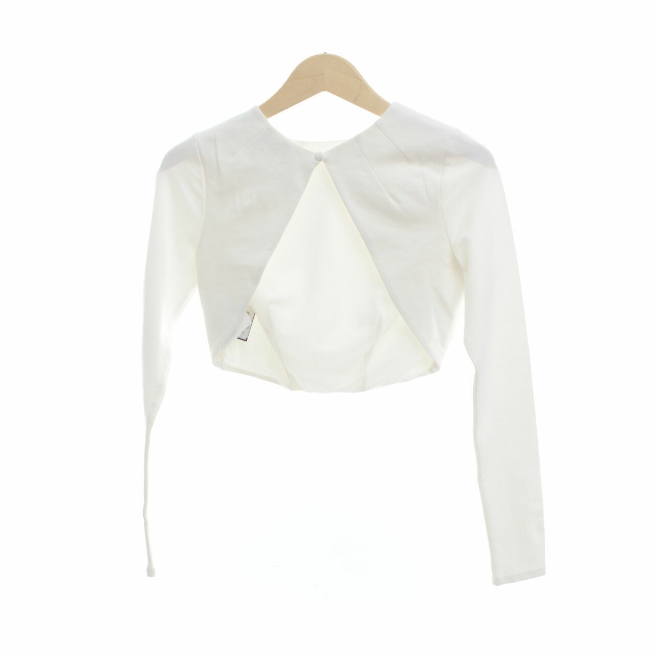 Nasty Gal Off White Open Back Blouse