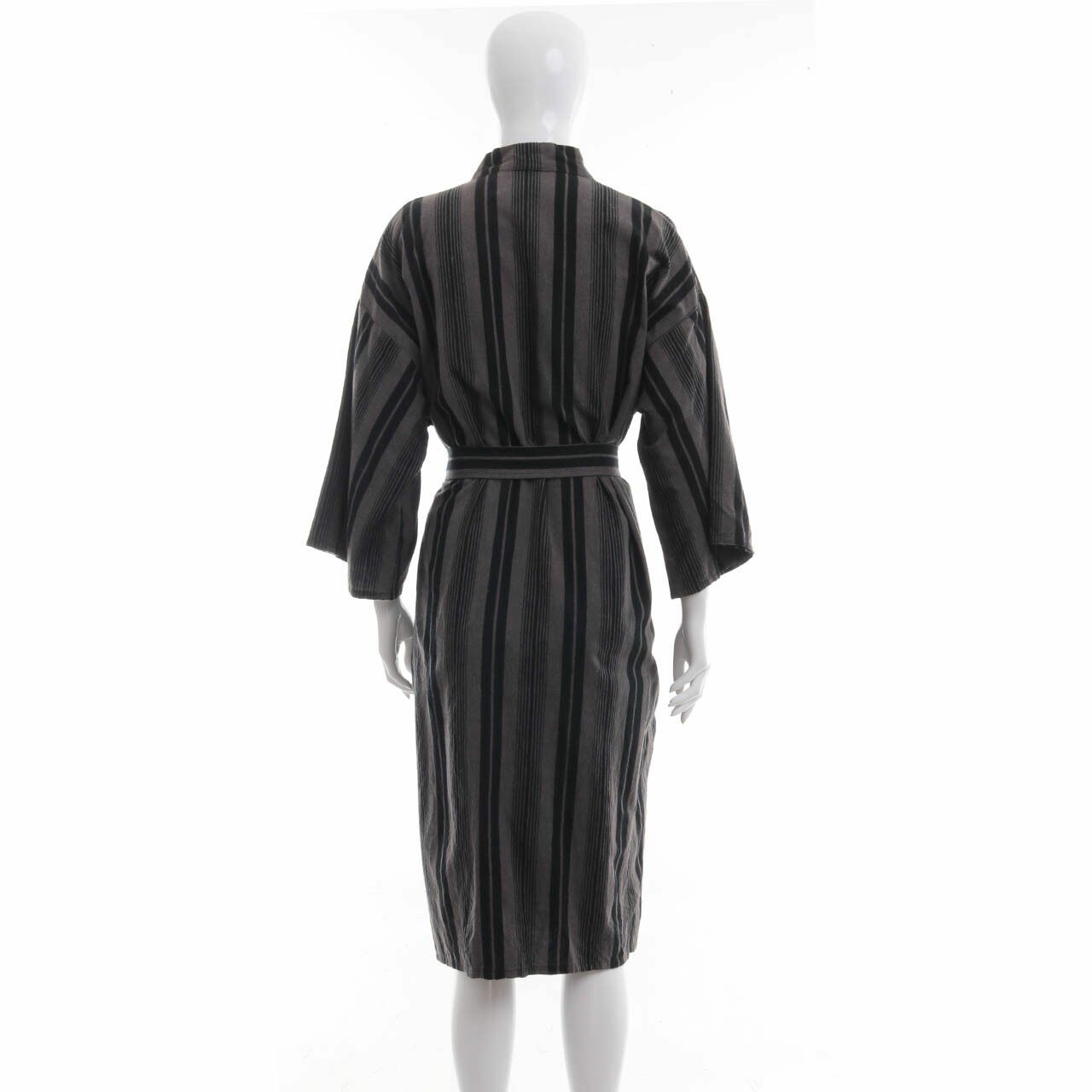 Tees And Scissors Black & Grey Wrap Midi Dress