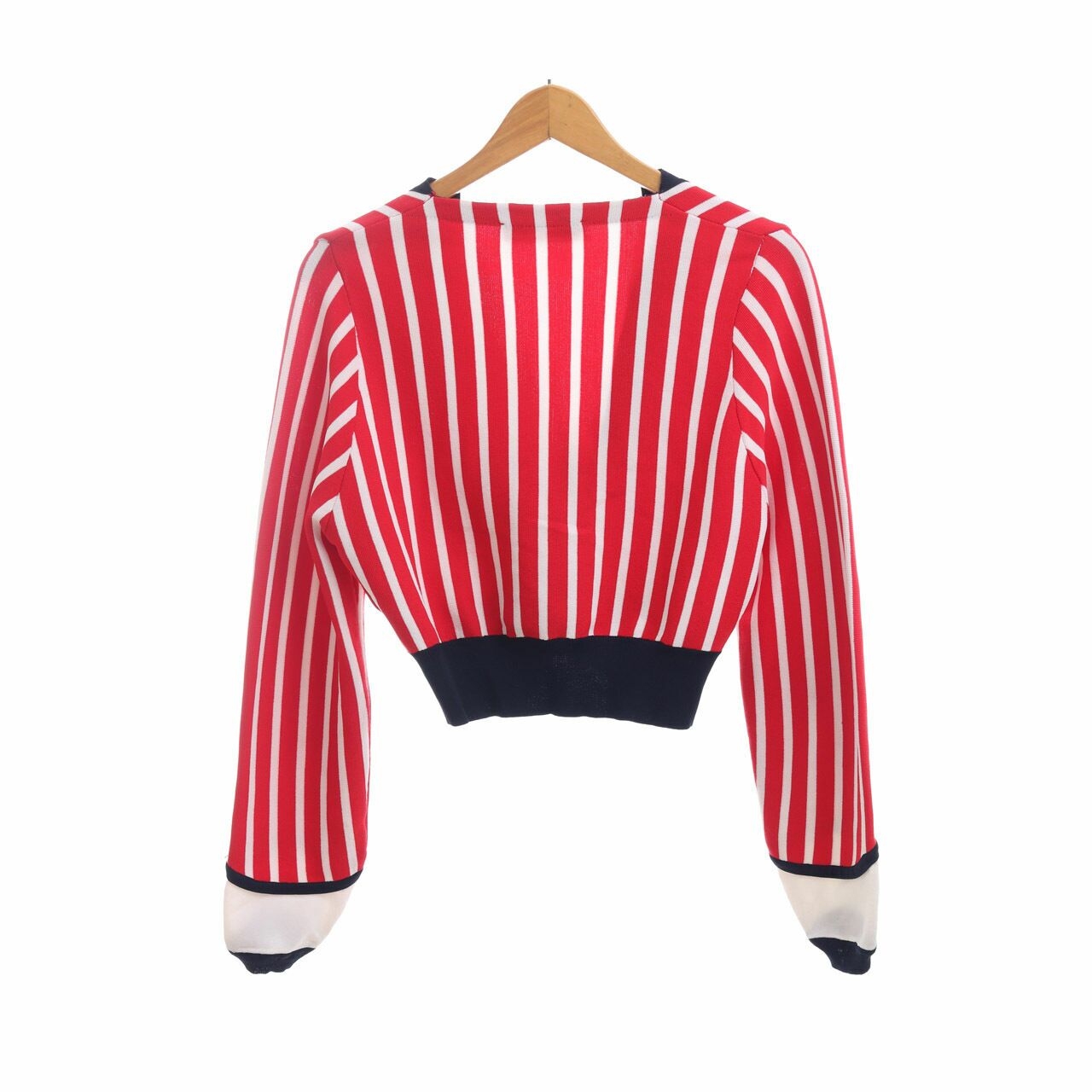 Toga Archives Red & White Stripes Cardigan