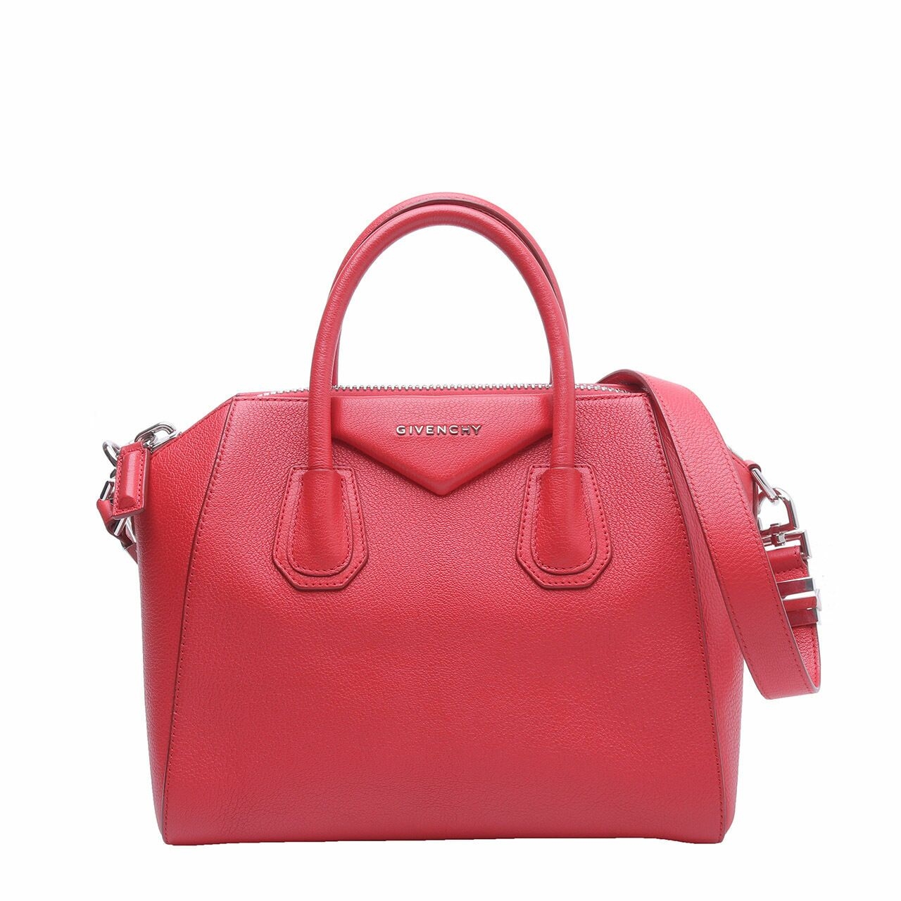 Givenchy Antigona Leather Red Satchel Bag