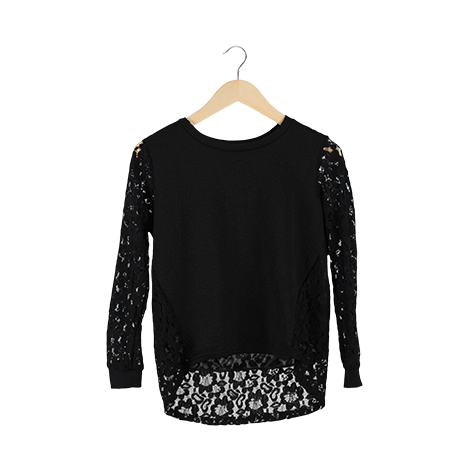 Black Lace Sweater