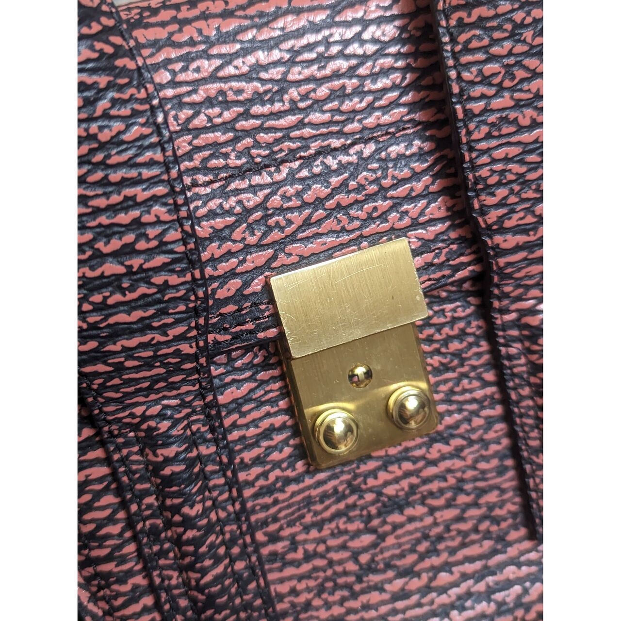 3.1 Phillip Lim Mini Pashli Satchel Black Lava Handbag Gold Hardware