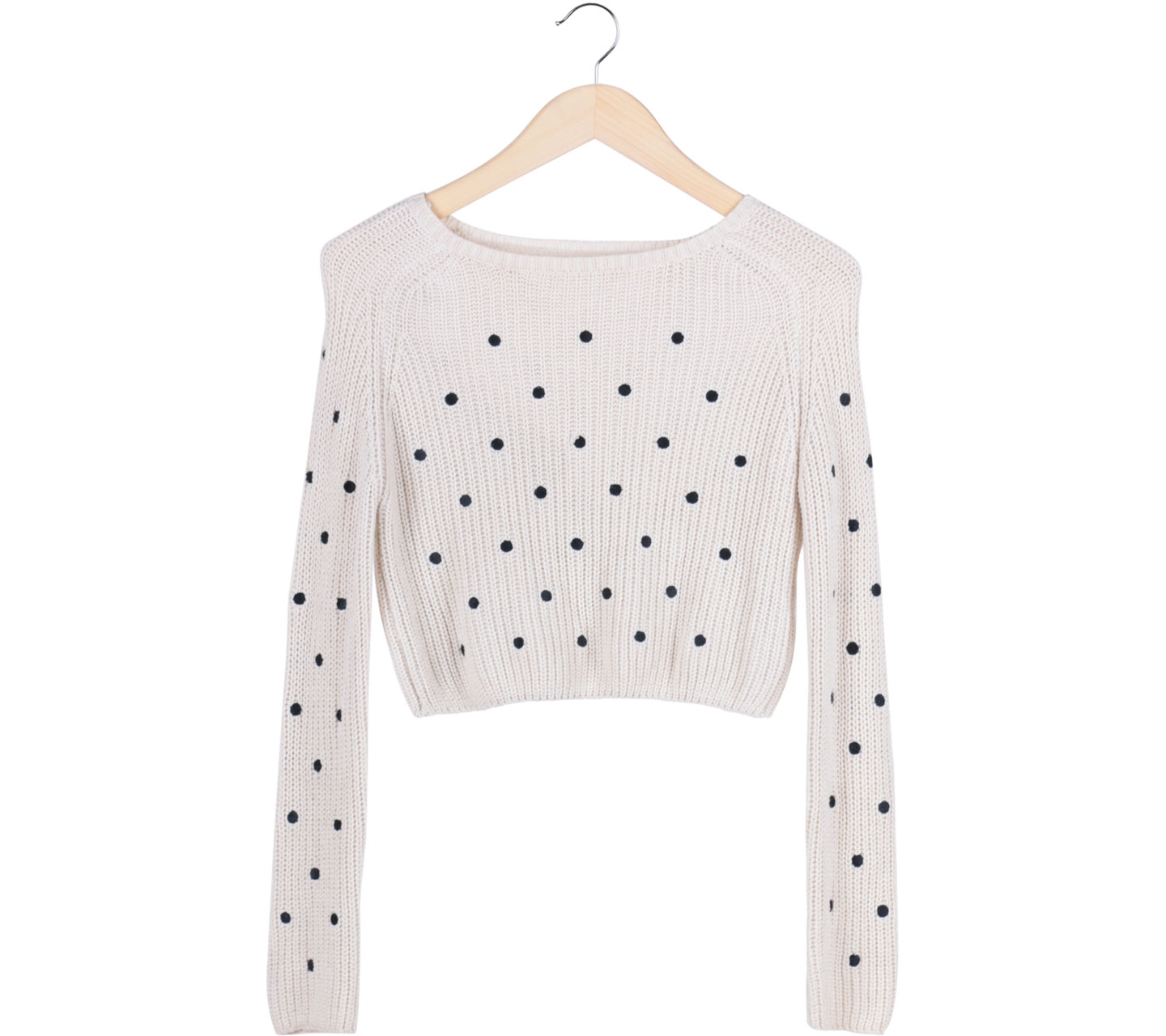 Zara Cream Dotted Sweater