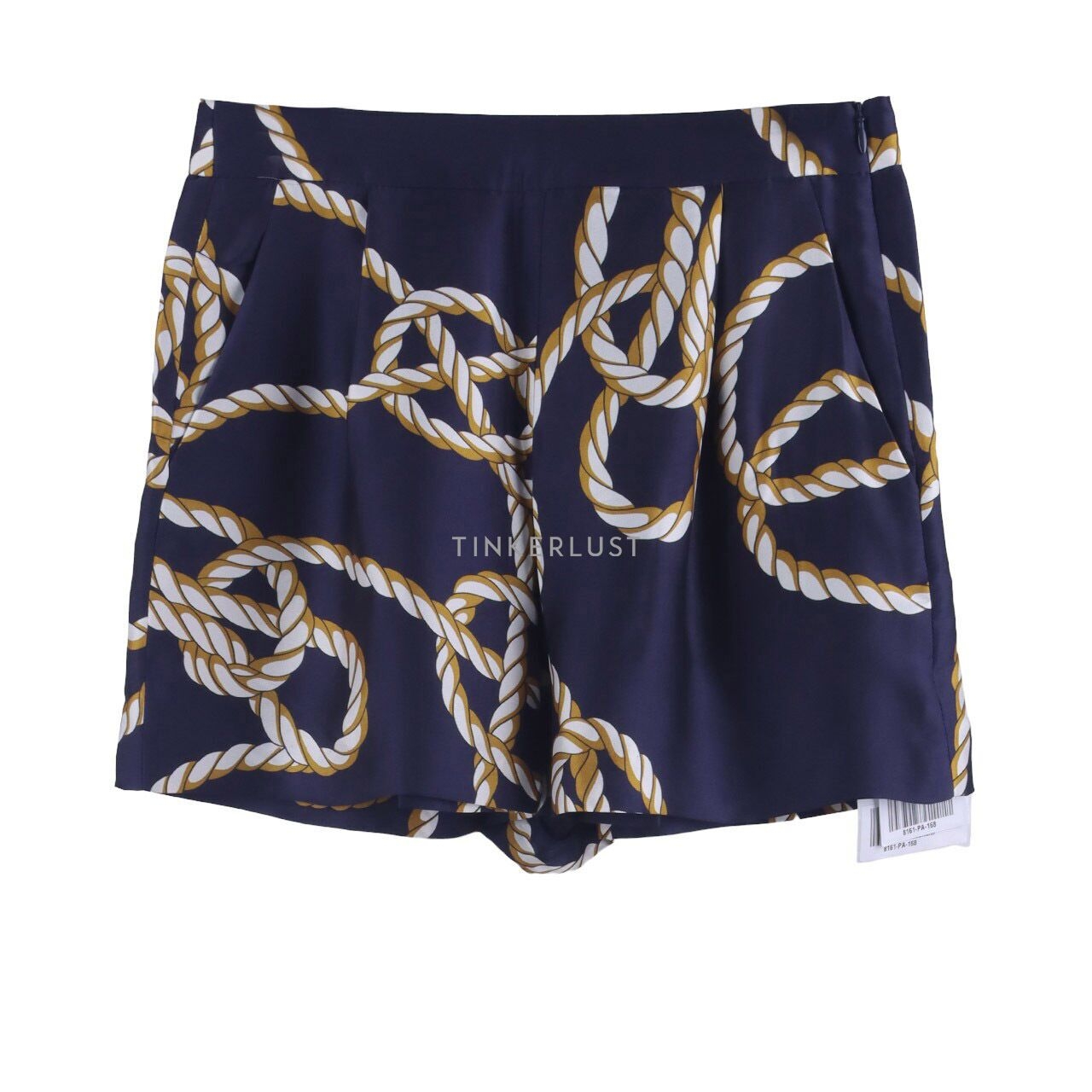Zara Navy Chain Printed Short Pants