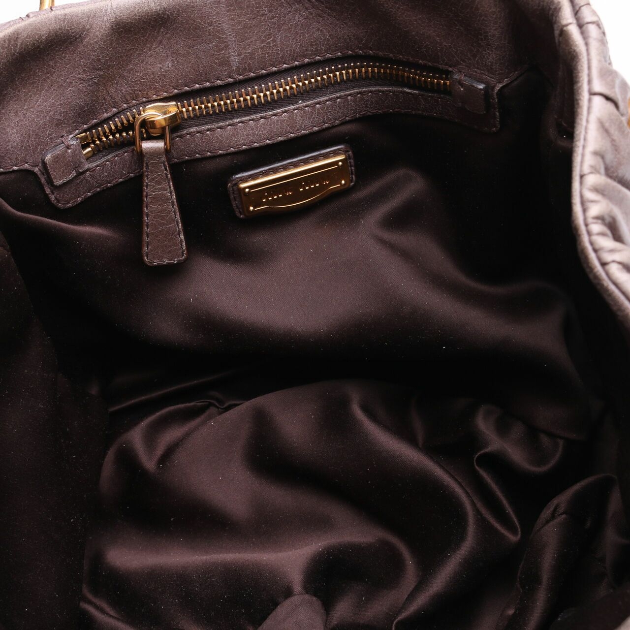 Miu Miu Grey Satchel Bag