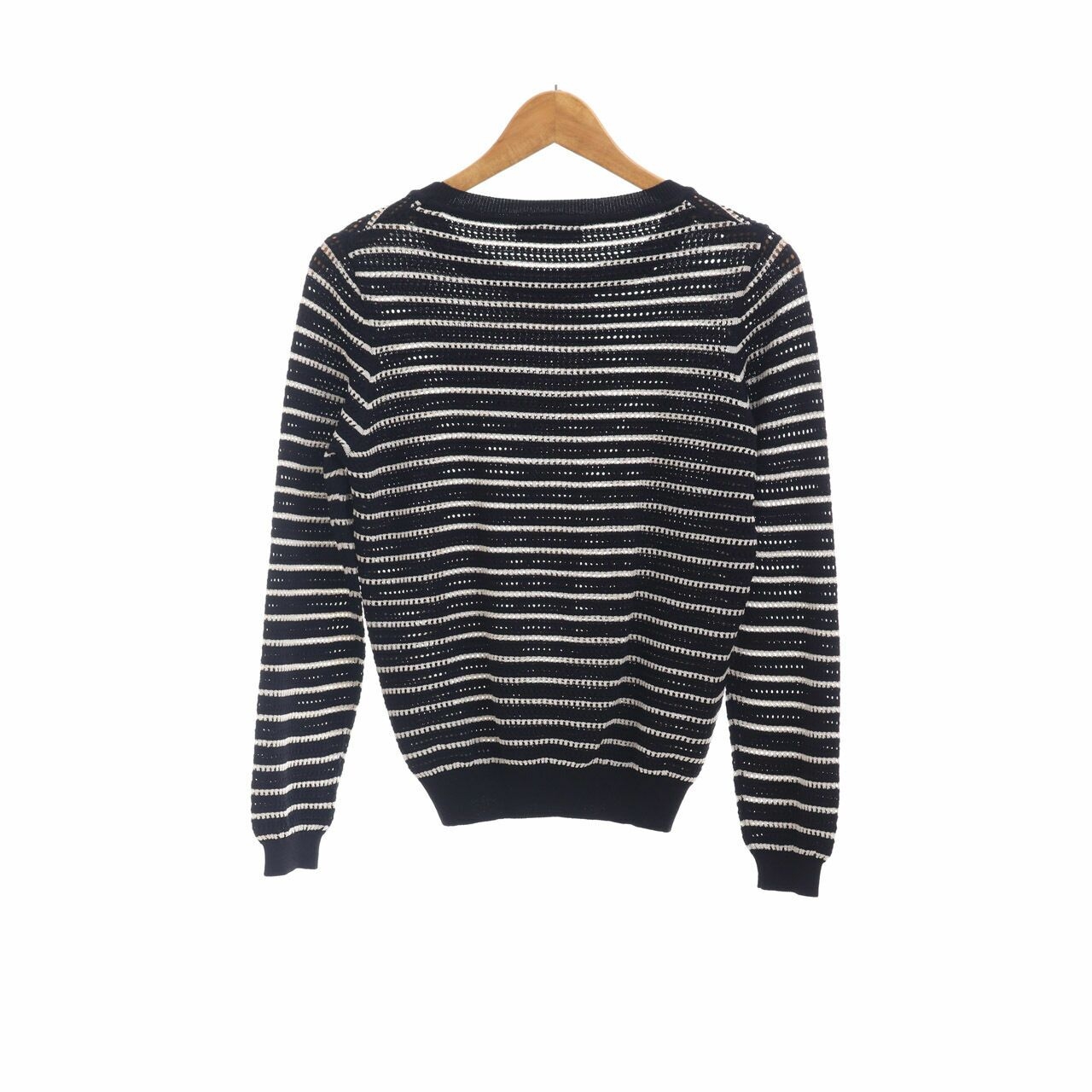 Sandro Black & White Stripes Sweater