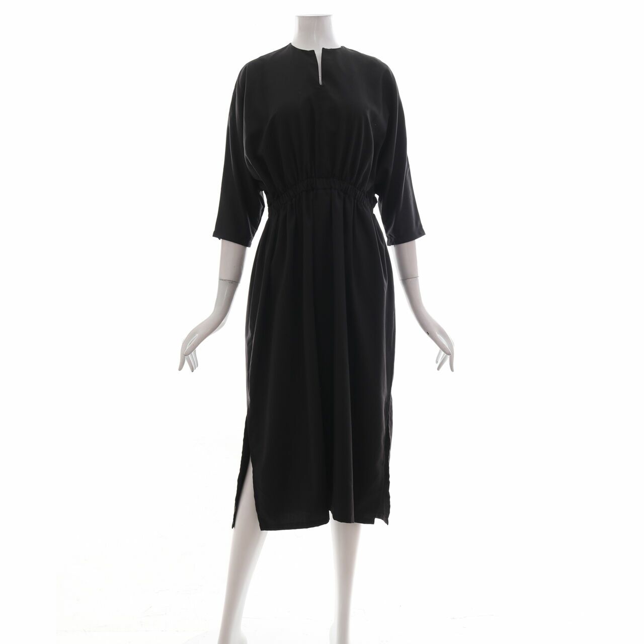 Peggy By Shop At Shopee Black Midi Dress