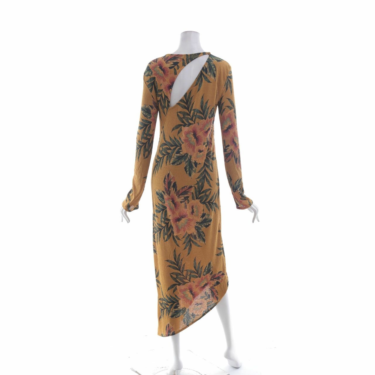 Zara Mustard Floral Long Dress