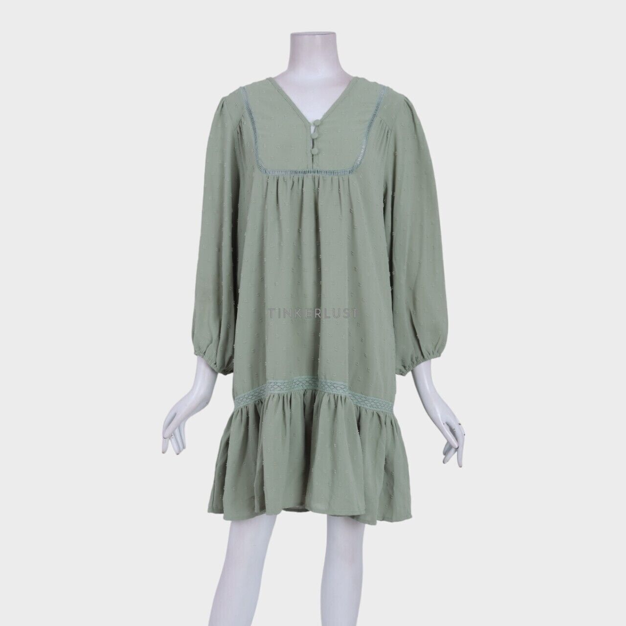 This is April Green Mini Dress