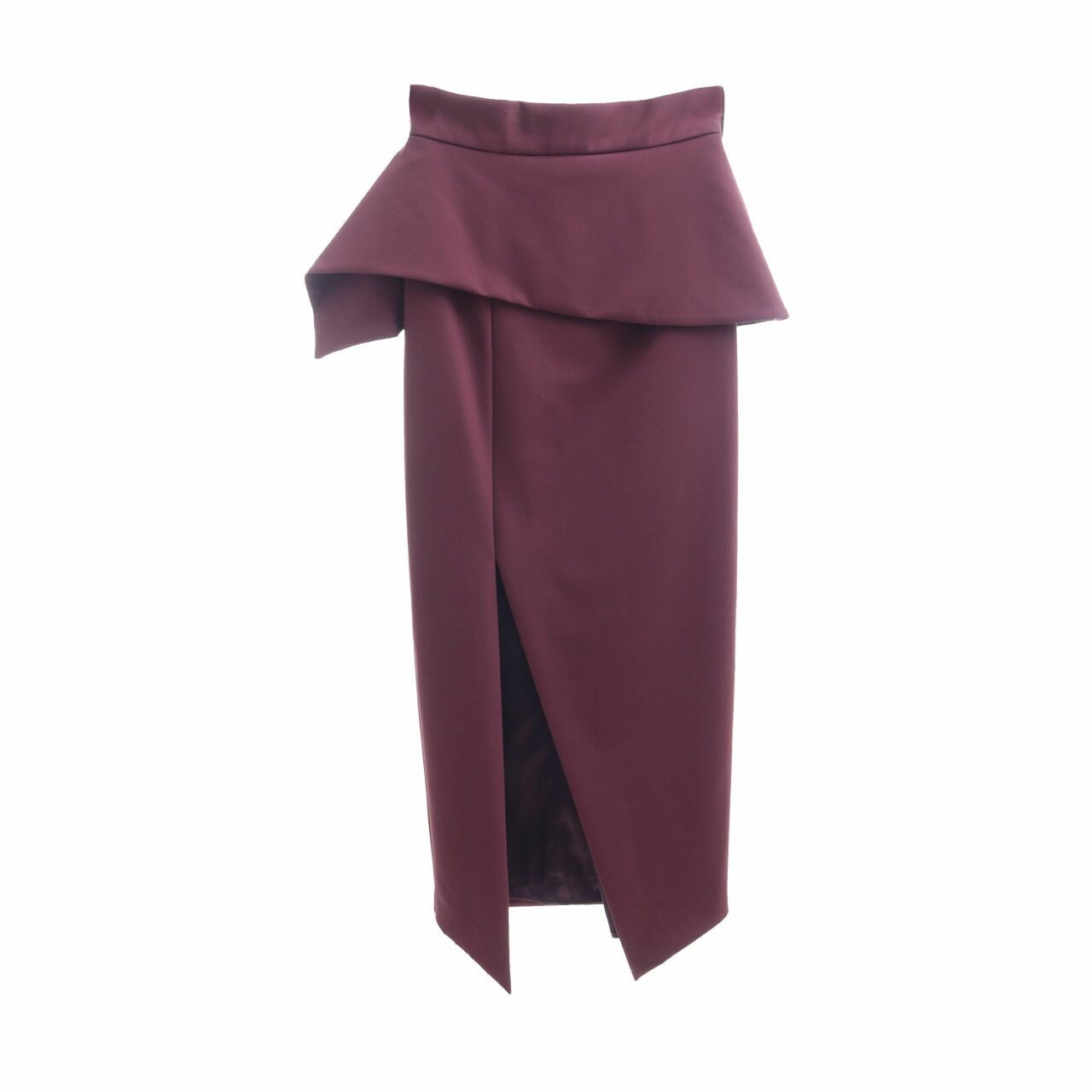 Sheike Wine Slit Midi Skirt
