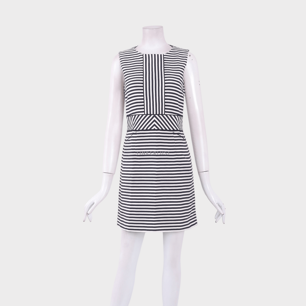 G2000 Black & White Stripes Midi Dress