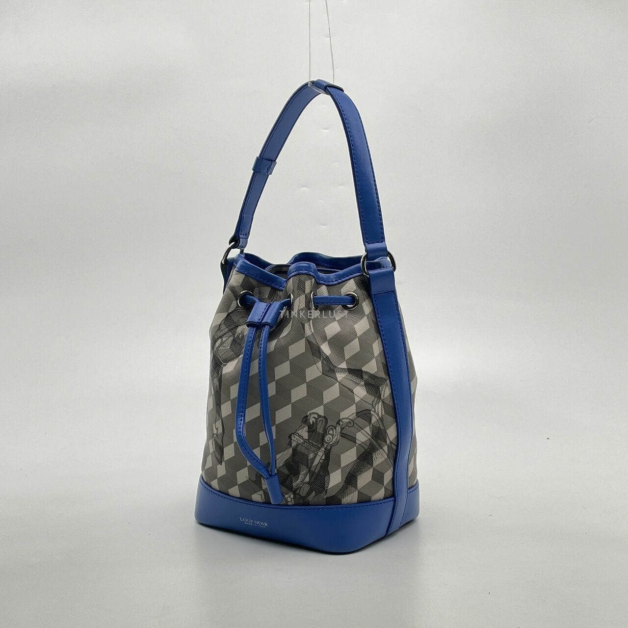 Loup Noir Blue Mini Bucket Satchel Bag