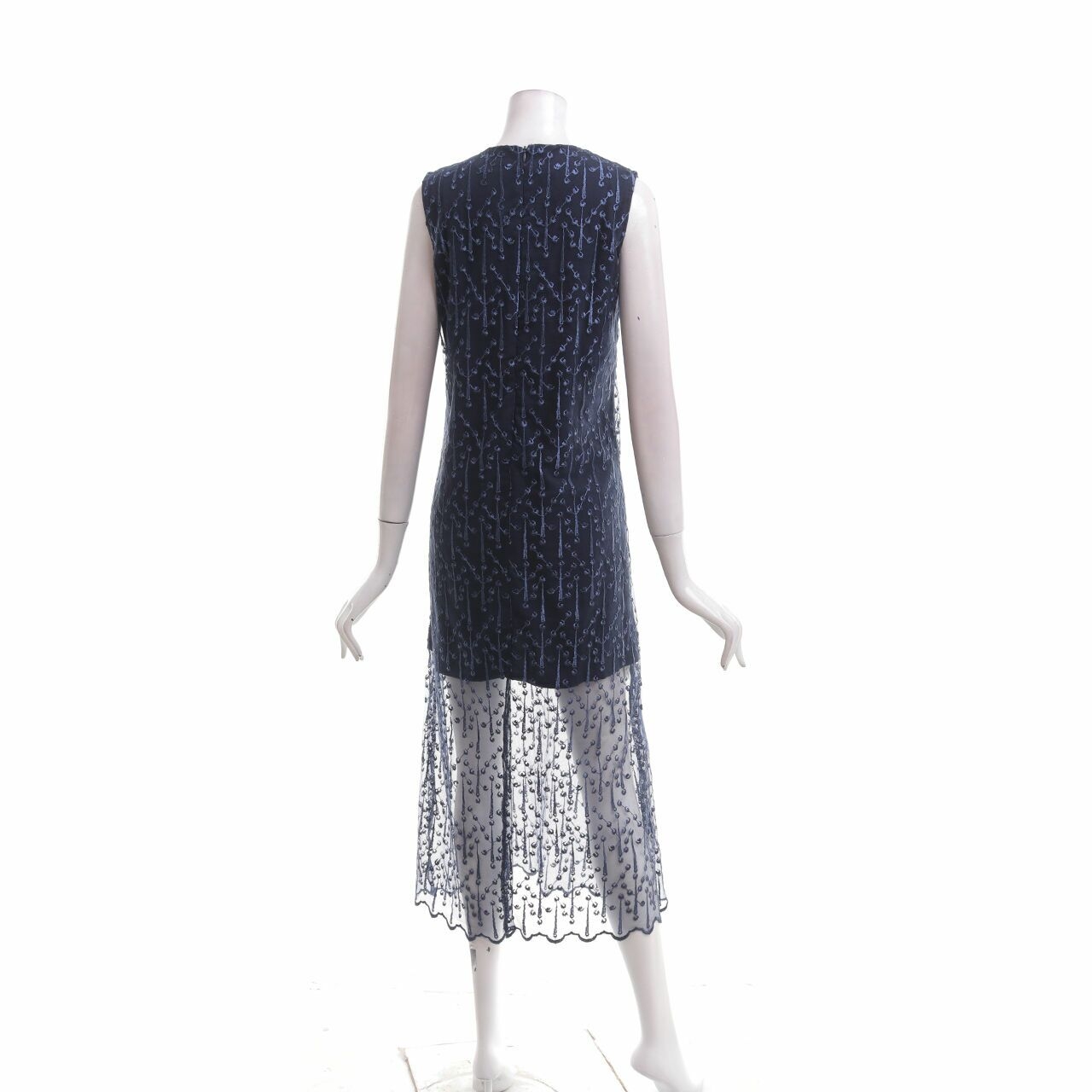 Label Eight Navy Lace Long Dress