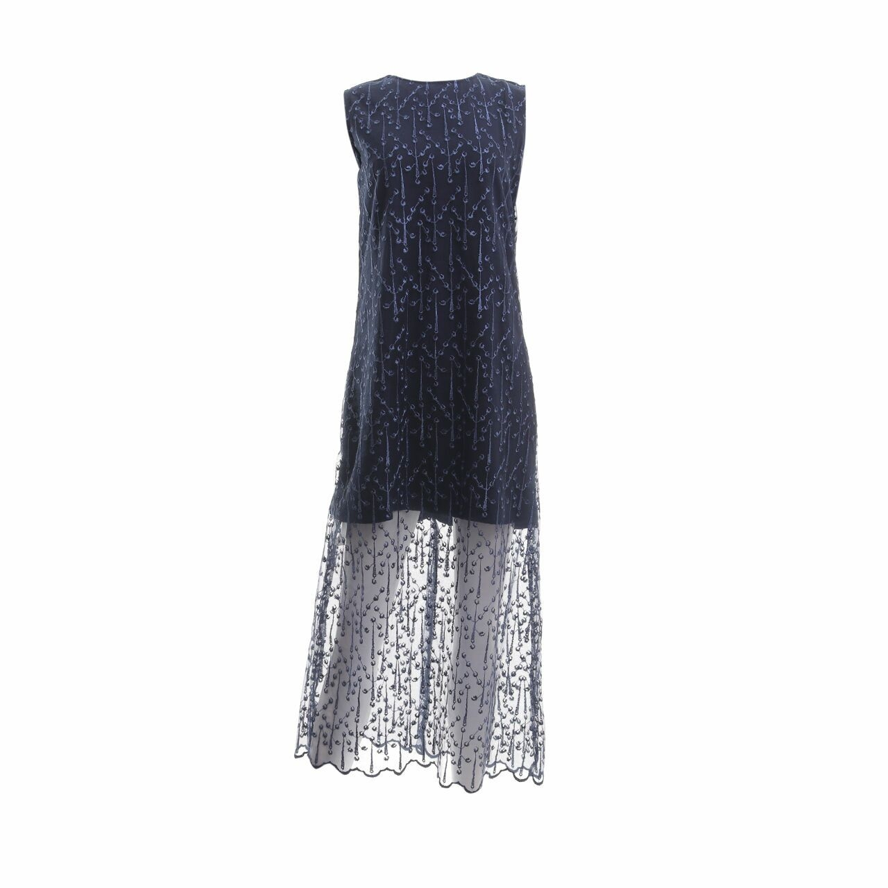 Label Eight Navy Lace Long Dress