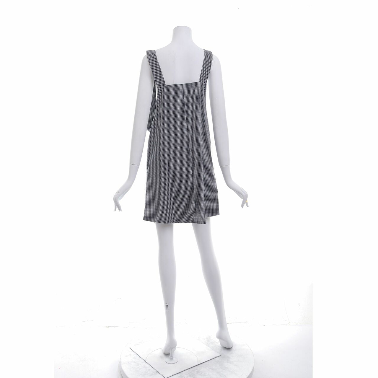 Mango Black & White Plaid Mini Dress
