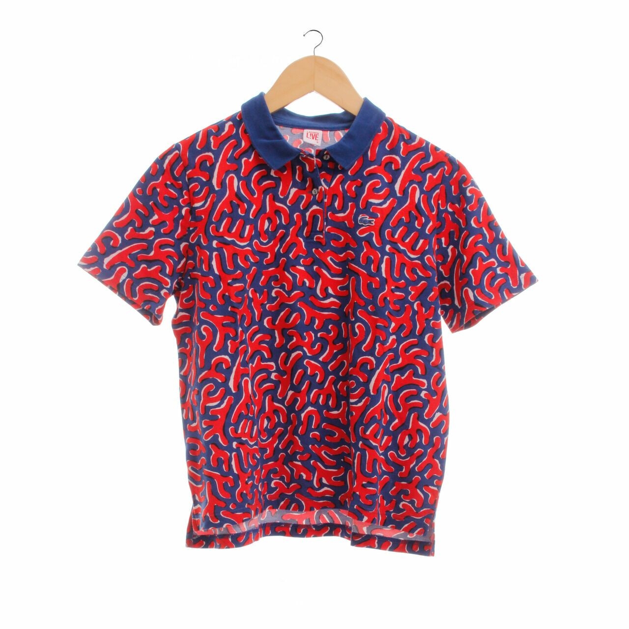lacoste-live Blue & Red Polo Shirt