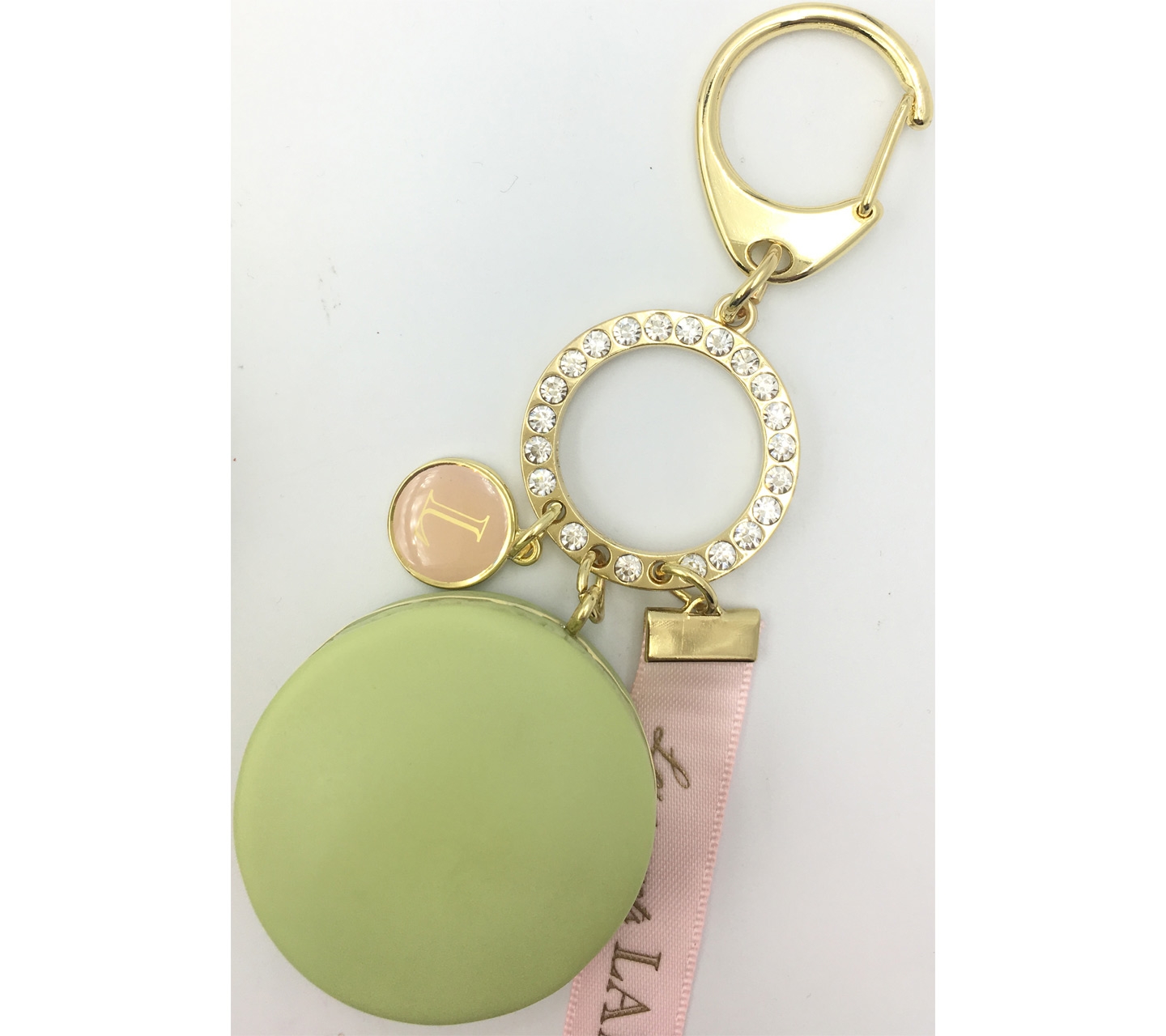 Lauduree Paris Light Green & Gold Macaroon Keychain