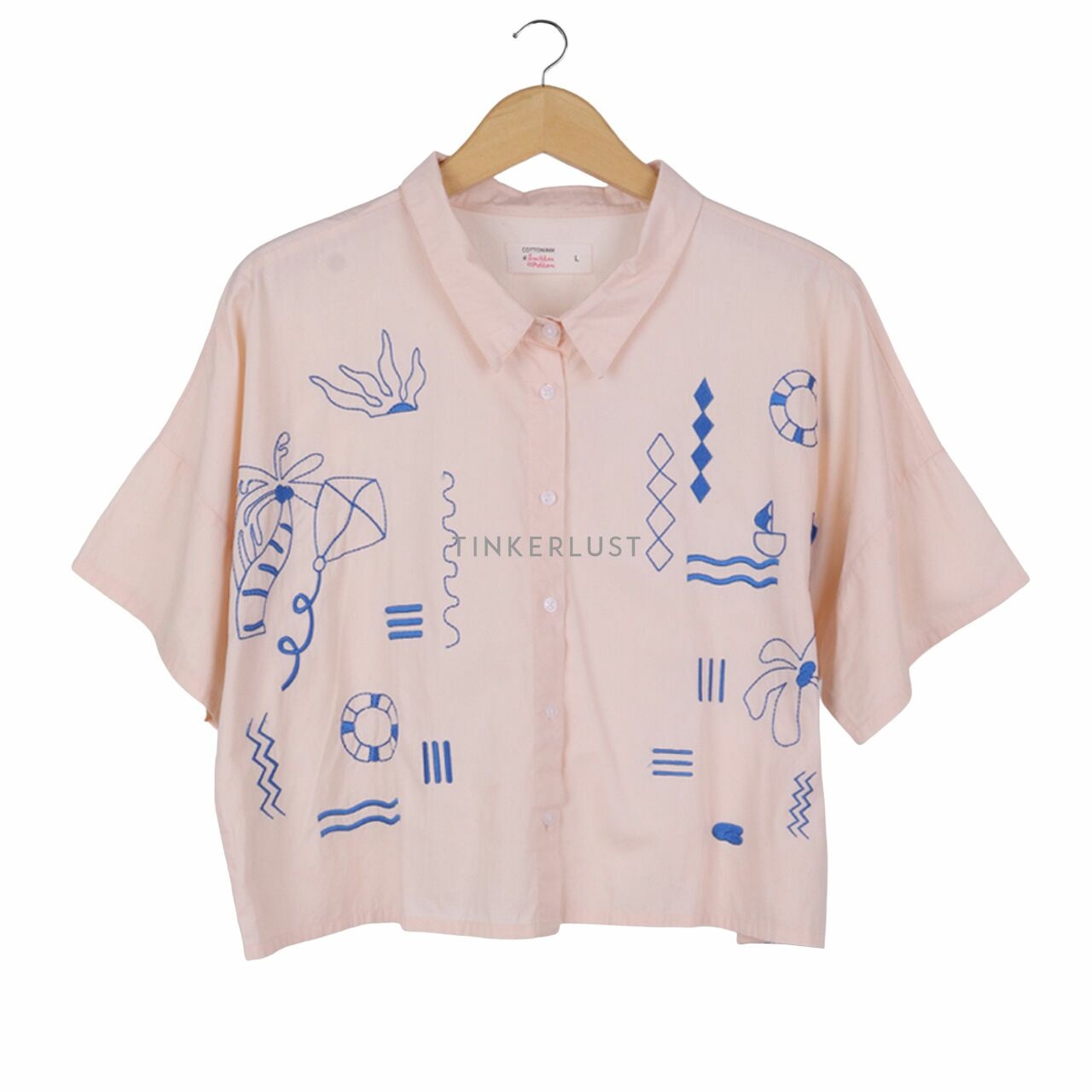Cotton Ink x Smitten By Pattern Peach Shirt