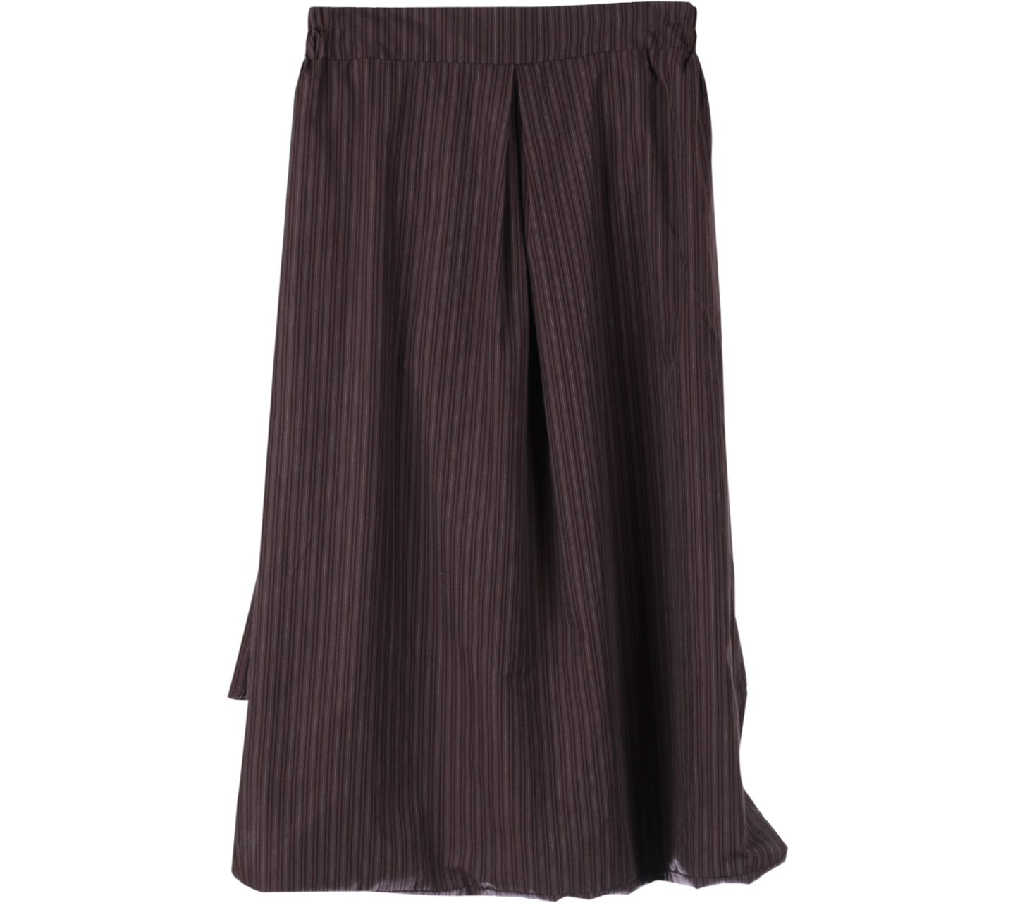 Pofeleve Brown And Black Striped Cullote Pants