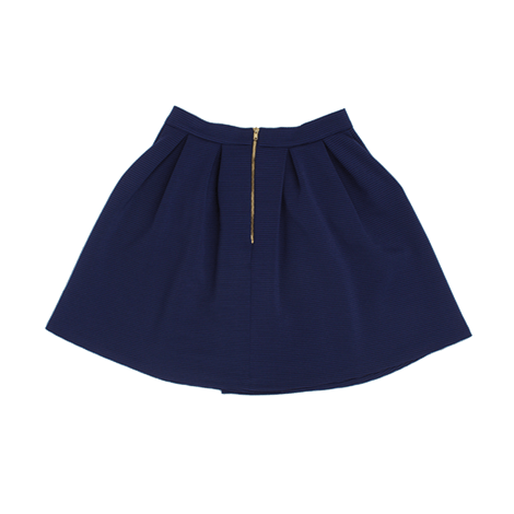 Blue Striped Bell Mini Skirt