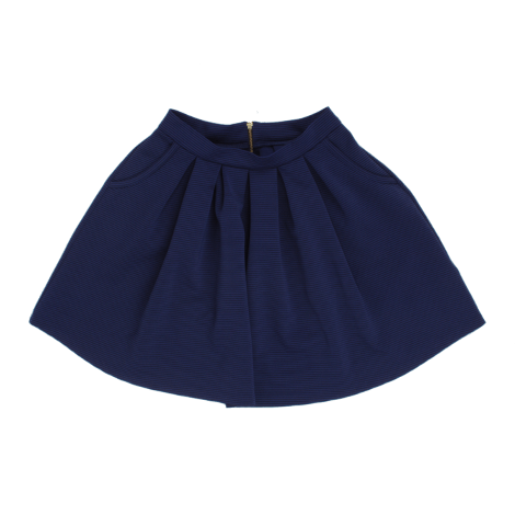 Blue Striped Bell Mini Skirt