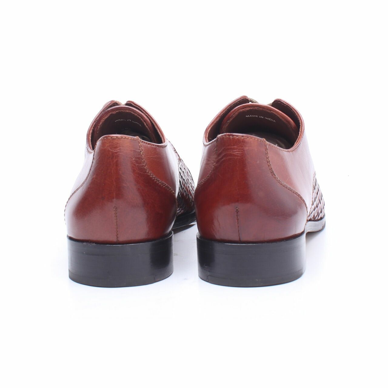 Cole Haan Brown Intrecciato Leather Flats